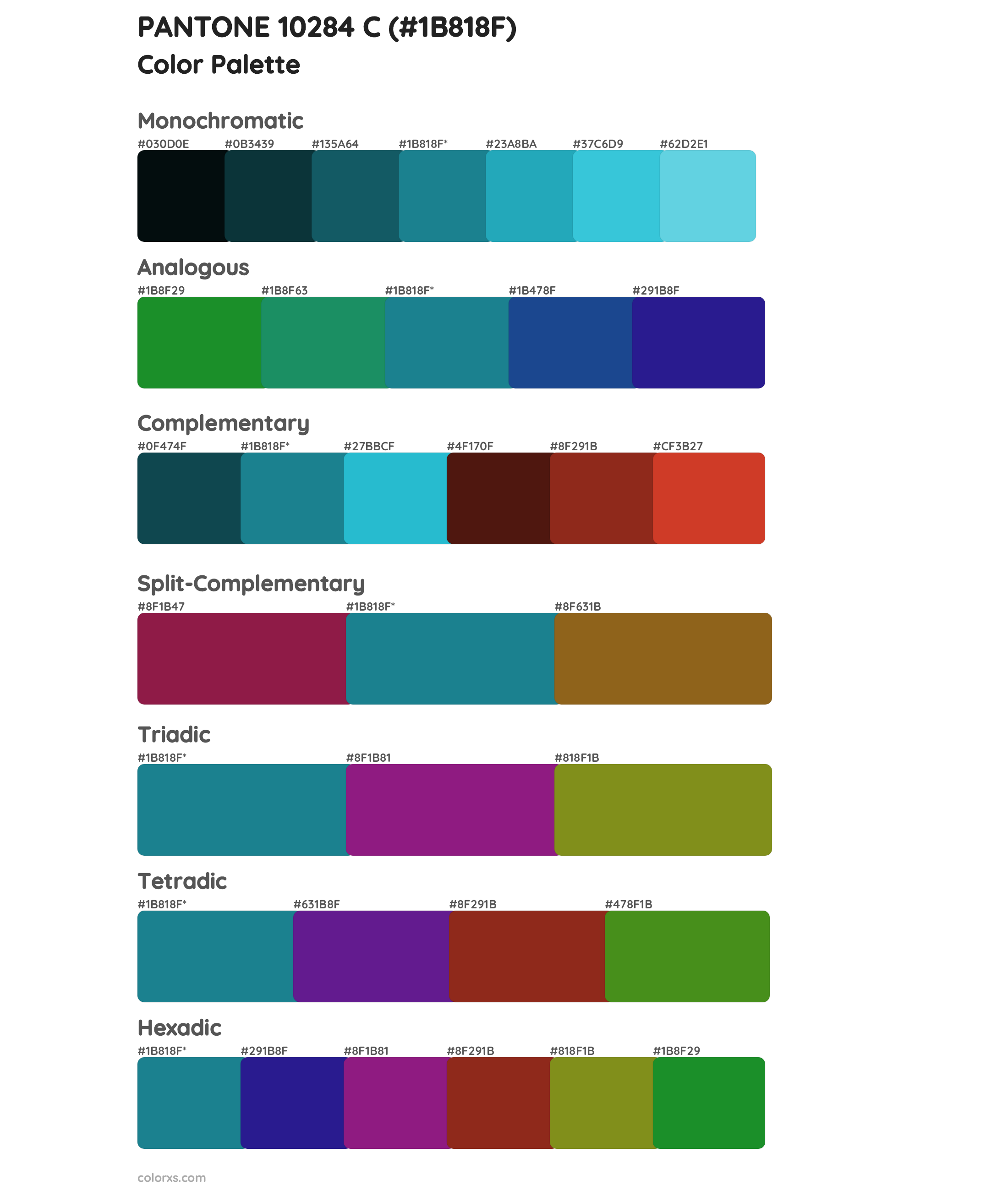 PANTONE 10284 C Color Scheme Palettes