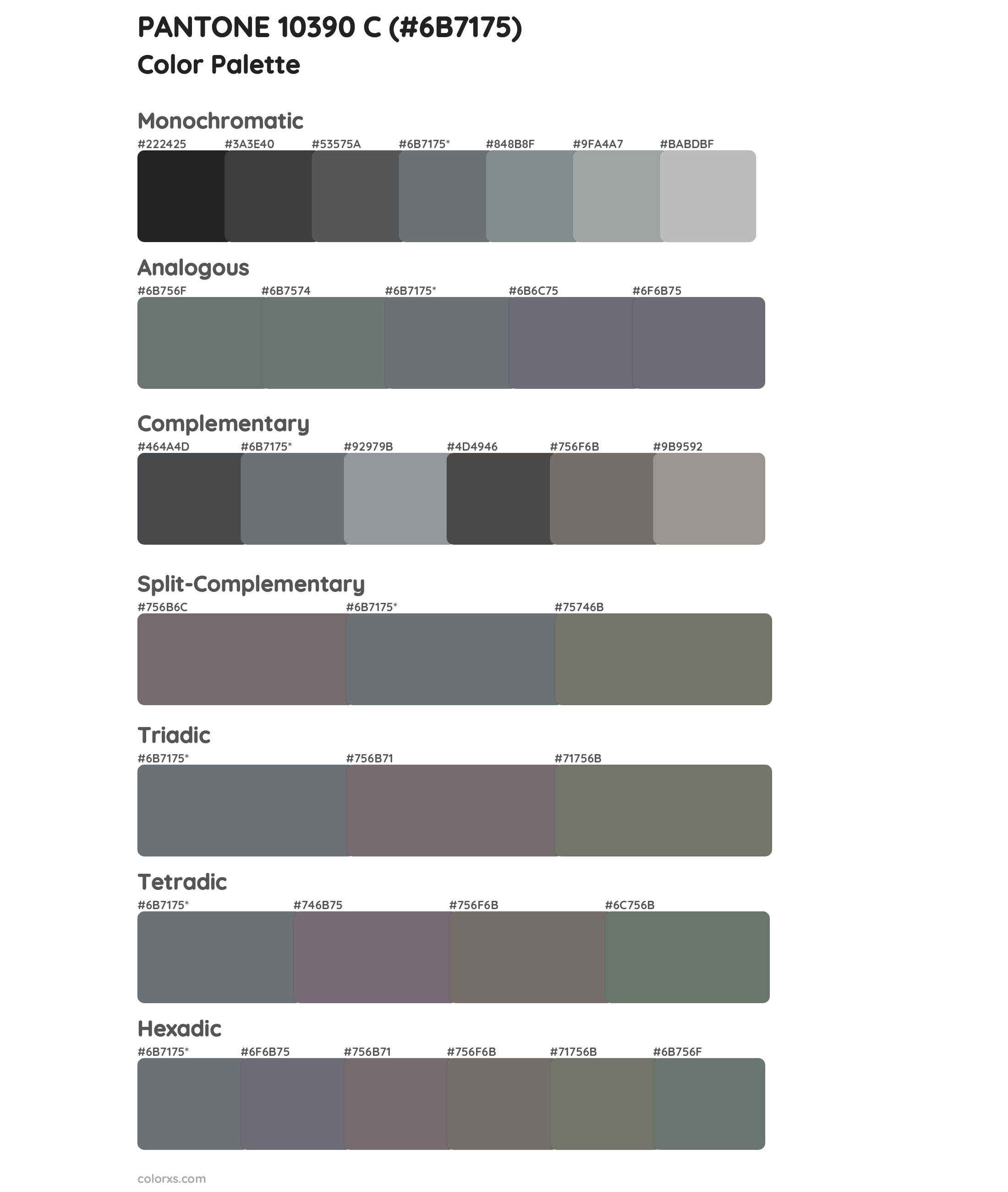 PANTONE 10390 C Color Scheme Palettes