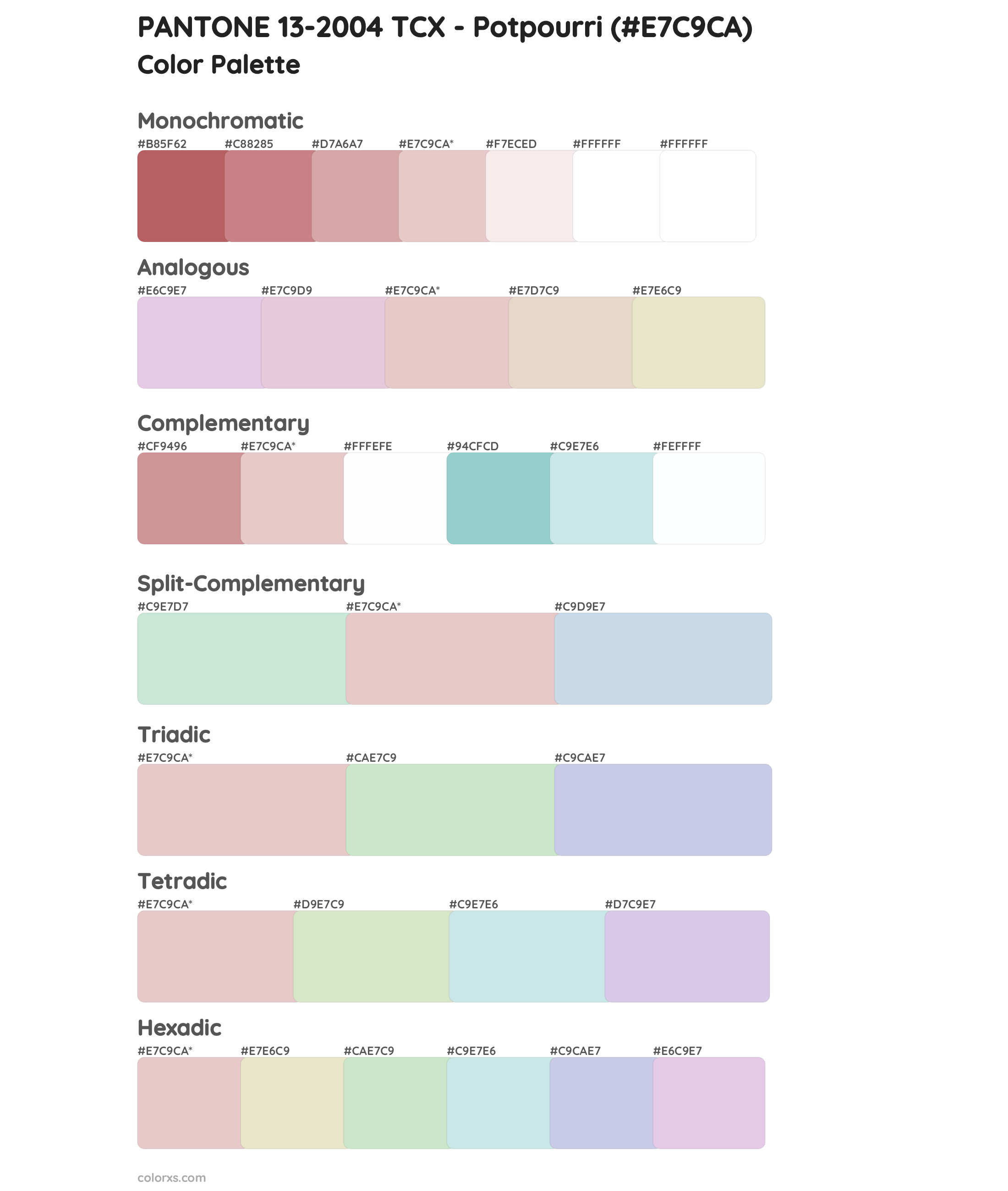 PANTONE 13-2004 TCX - Potpourri Color Scheme Palettes