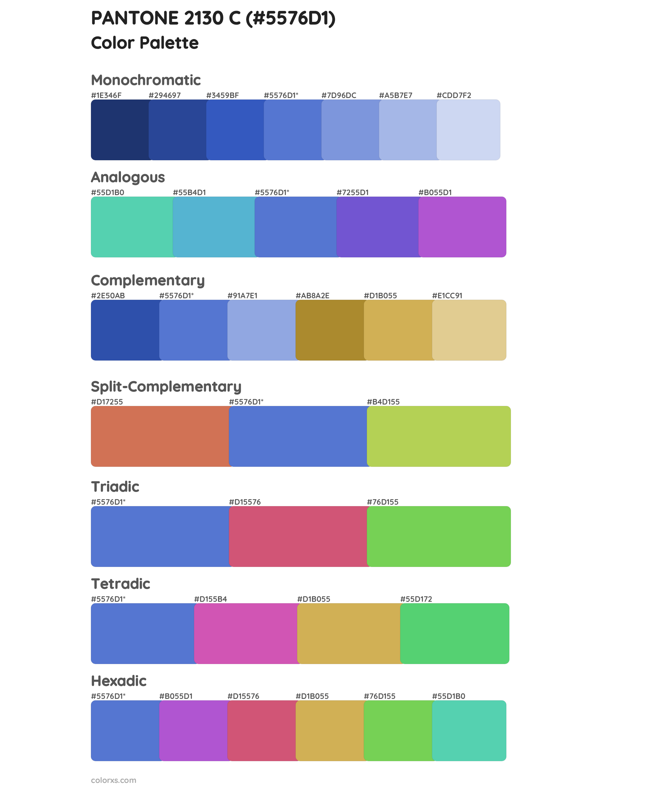 PANTONE 2130 C Color Scheme Palettes