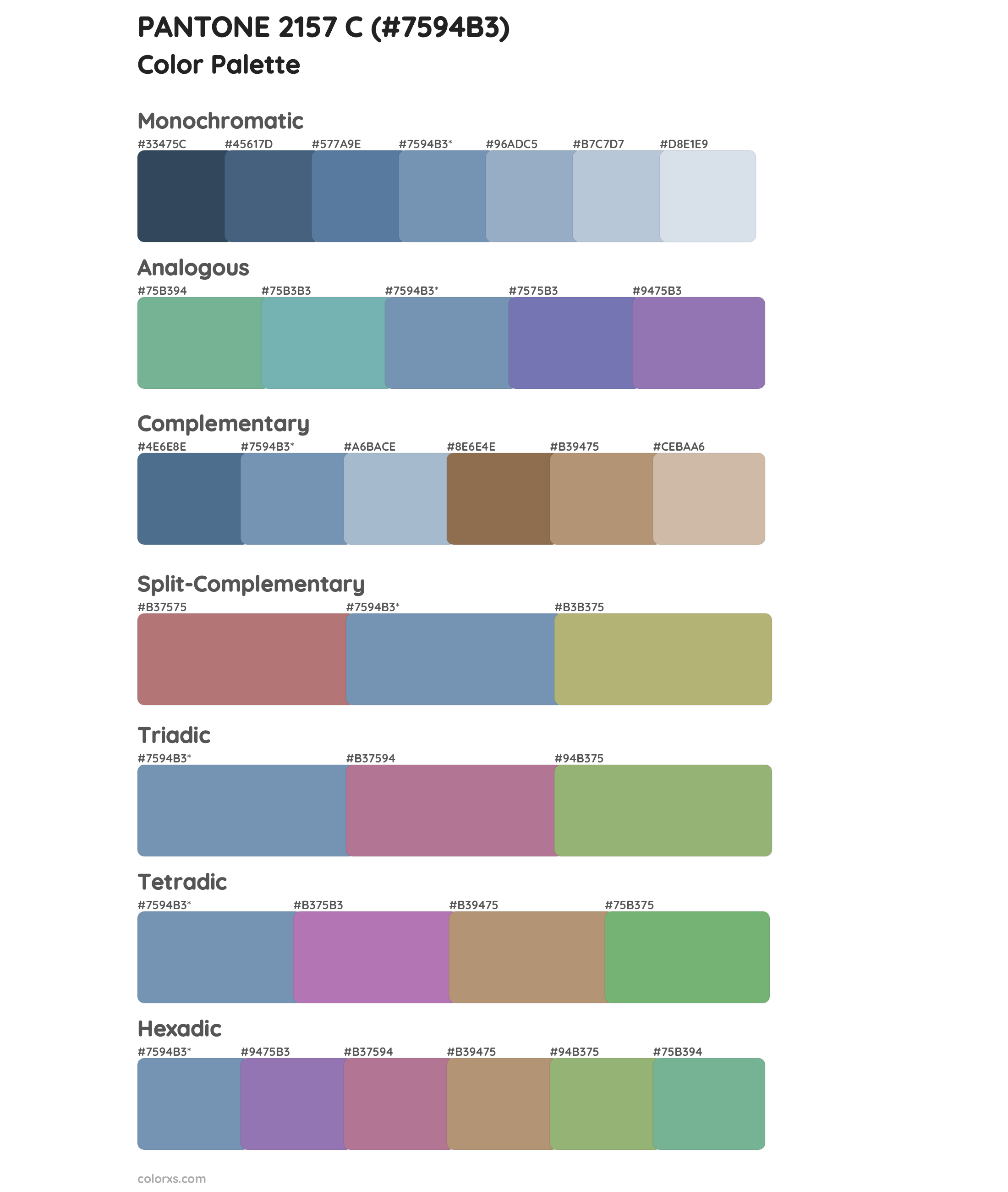 PANTONE 2157 C Color Scheme Palettes