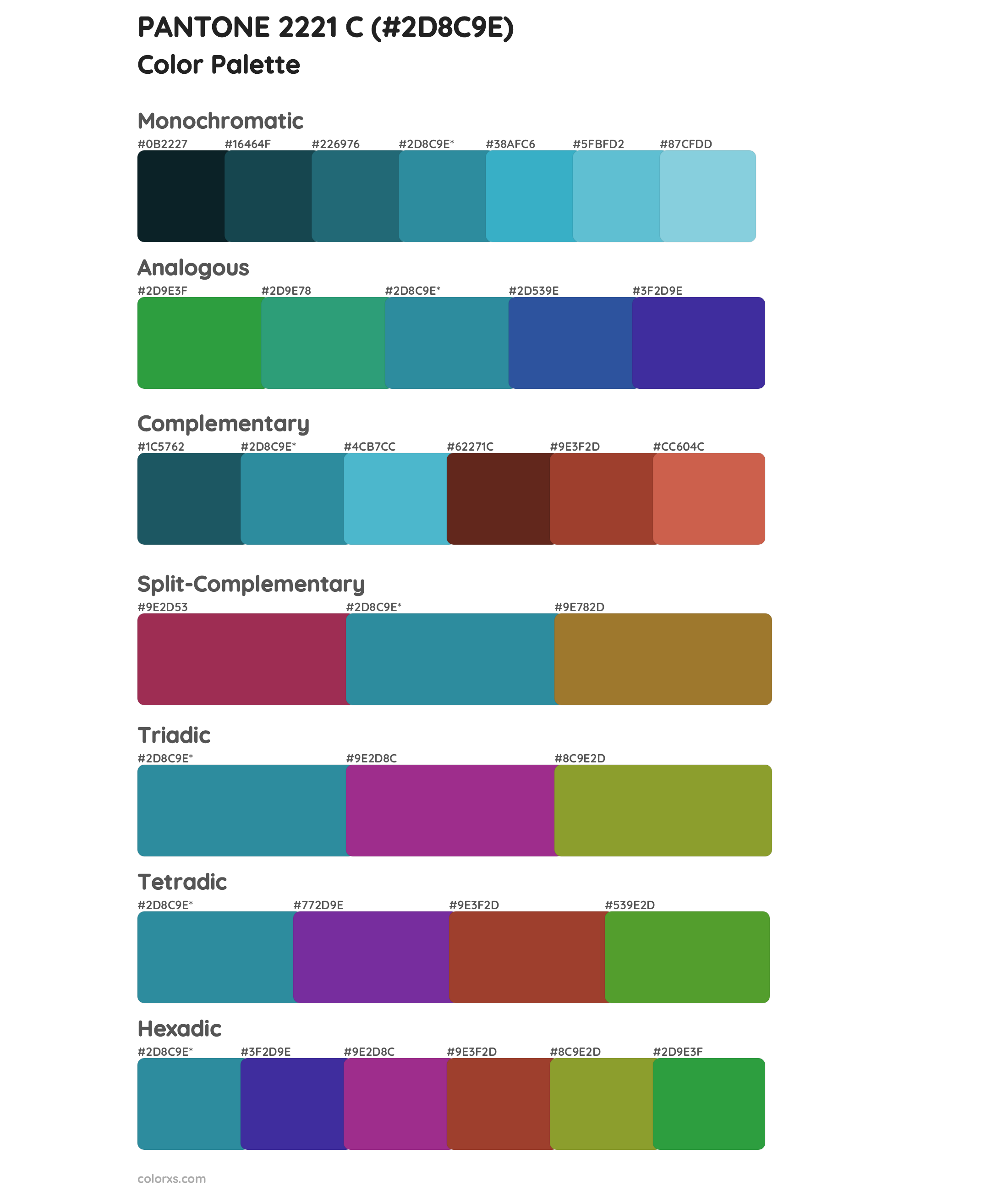 PANTONE 2221 C Color Scheme Palettes