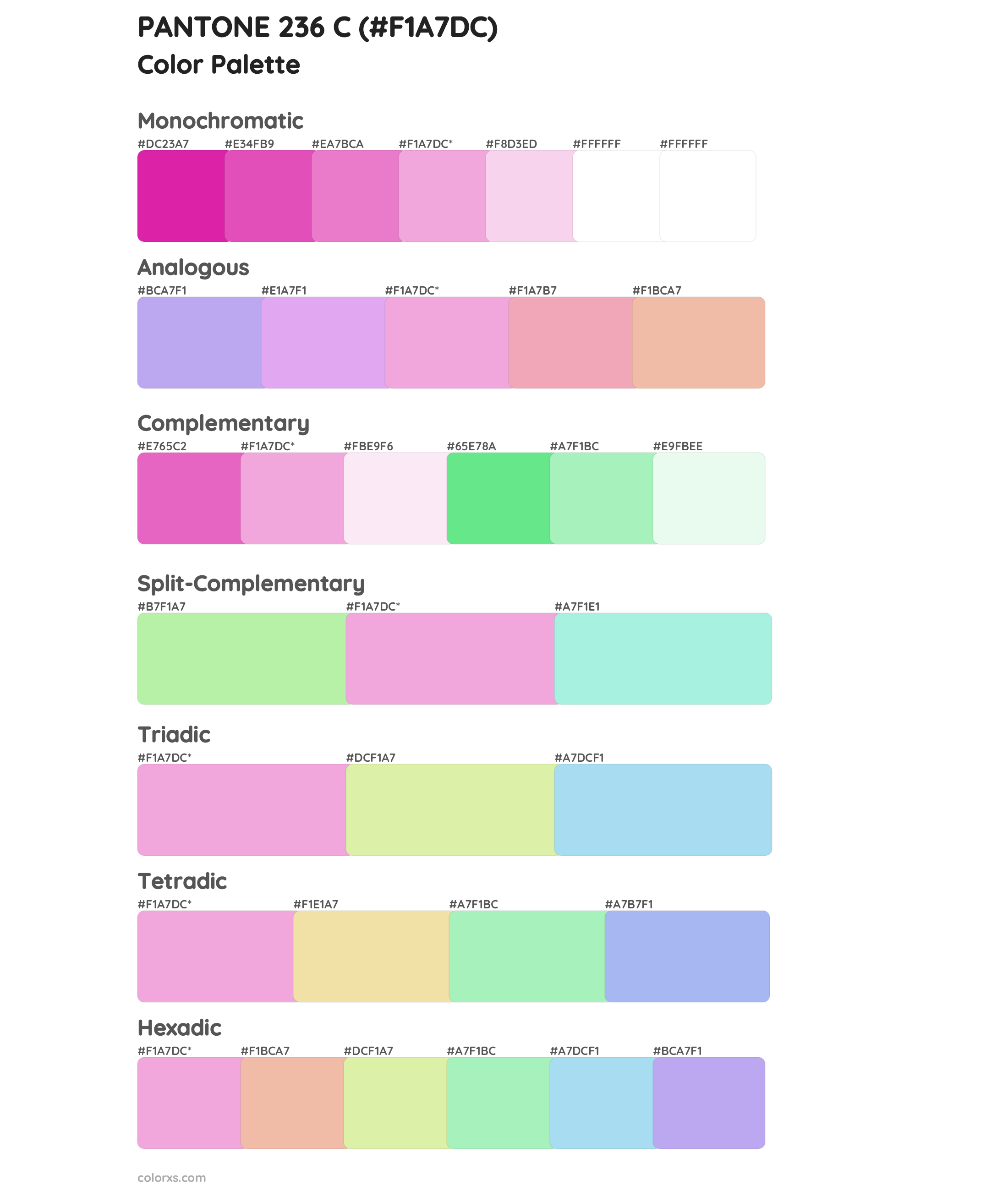 PANTONE 236 C Color Scheme Palettes