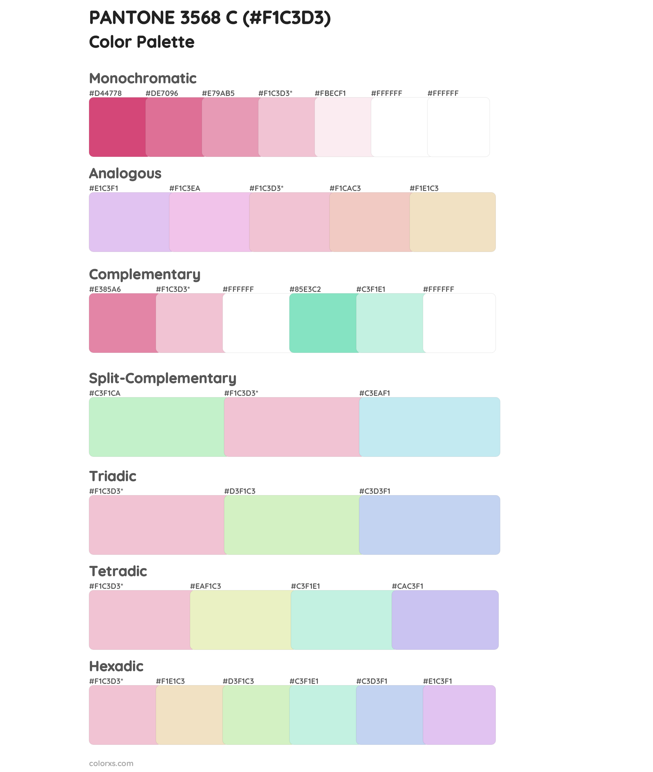 PANTONE 3568 C Color Scheme Palettes