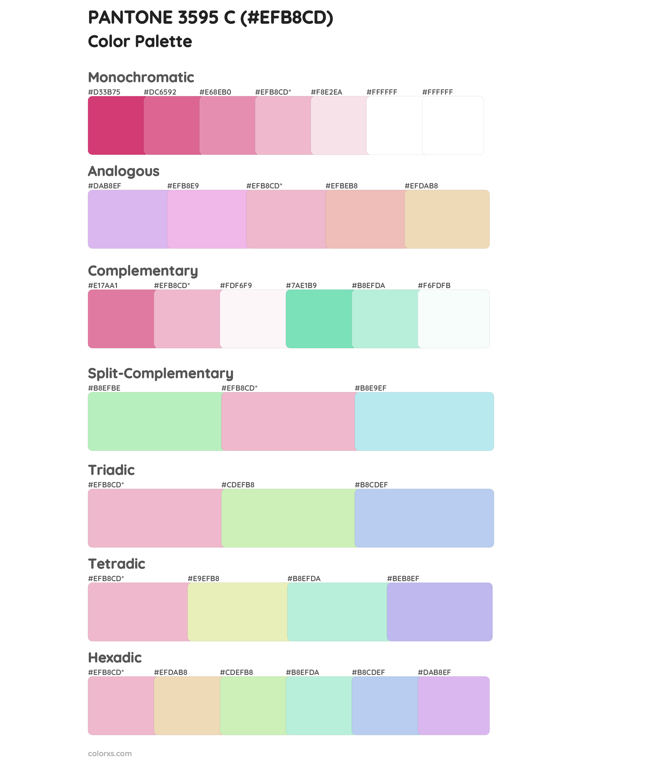 PANTONE 3595 C Color Scheme Palettes