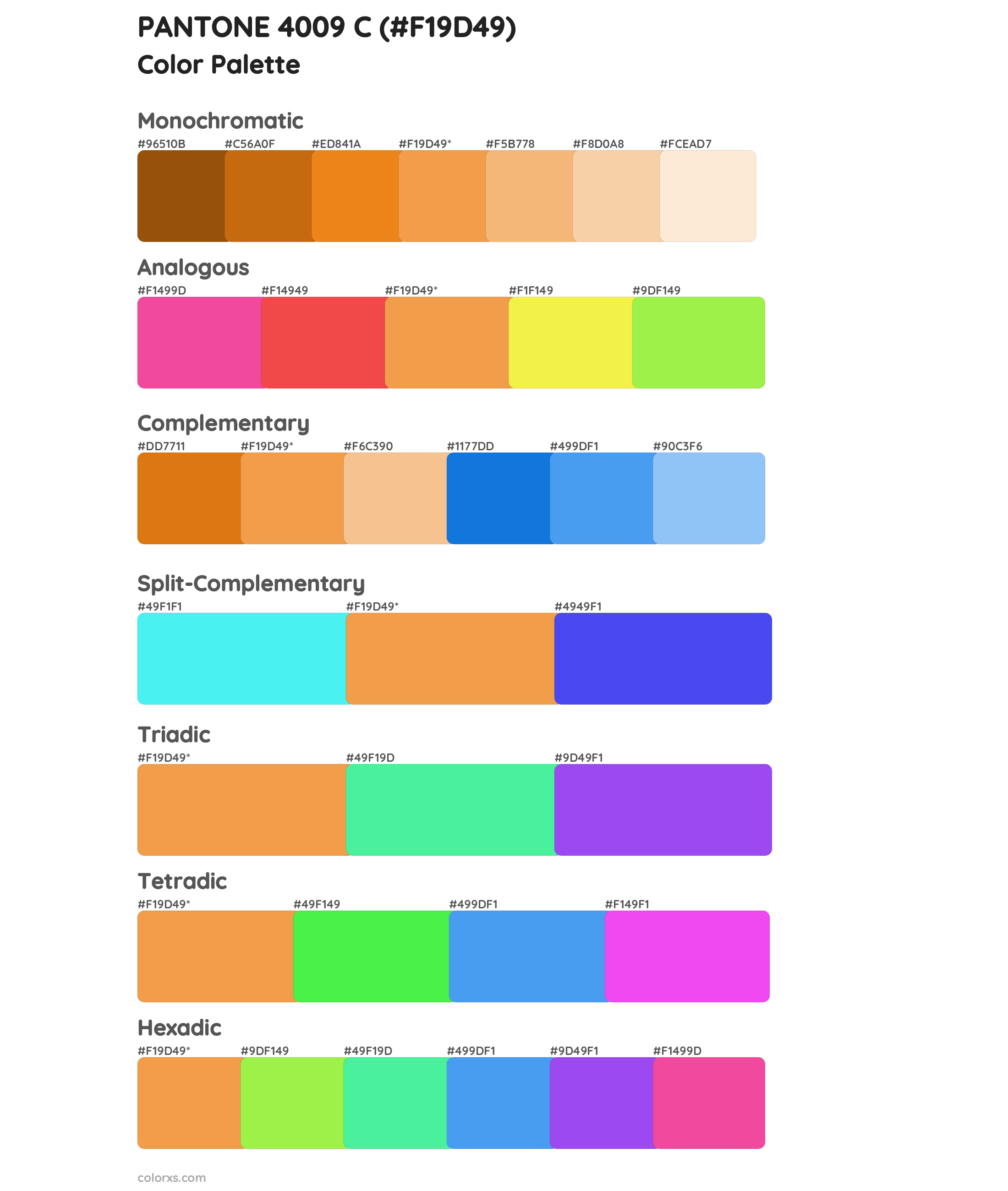 PANTONE 4009 C Color Scheme Palettes