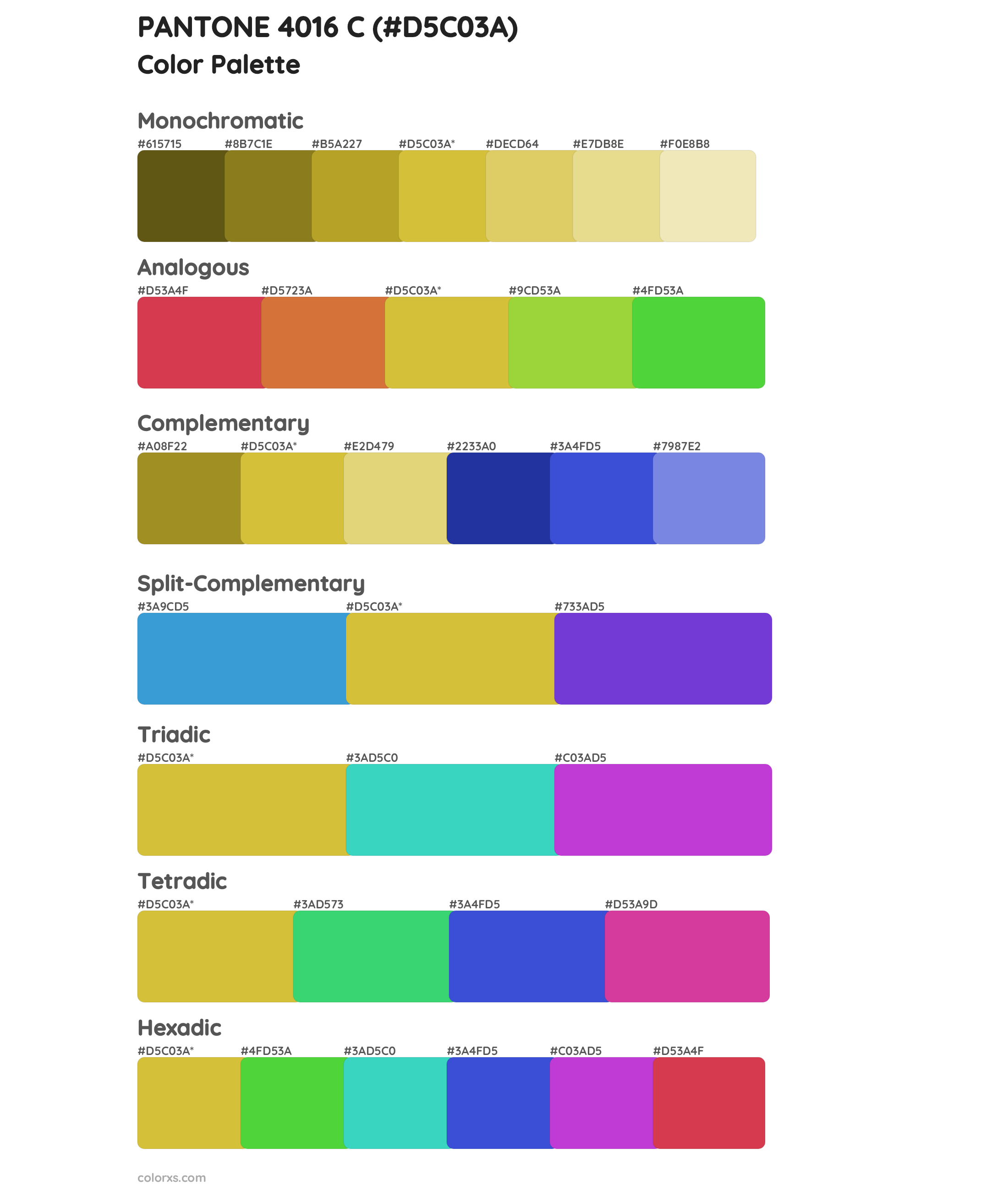 PANTONE 4016 C Color Scheme Palettes