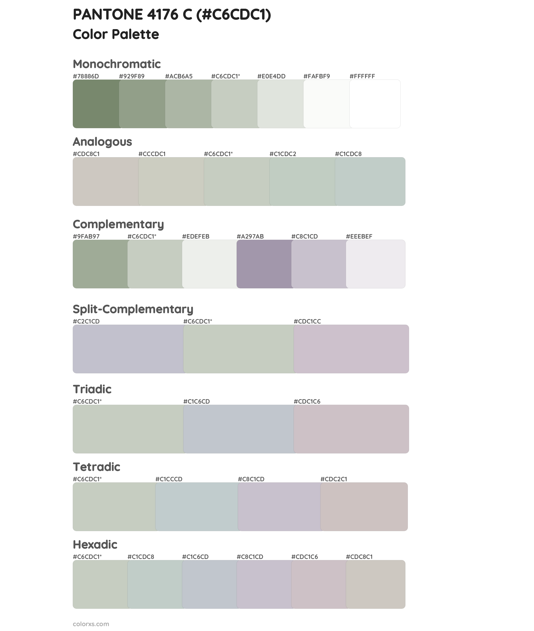 PANTONE 4176 C Color Scheme Palettes