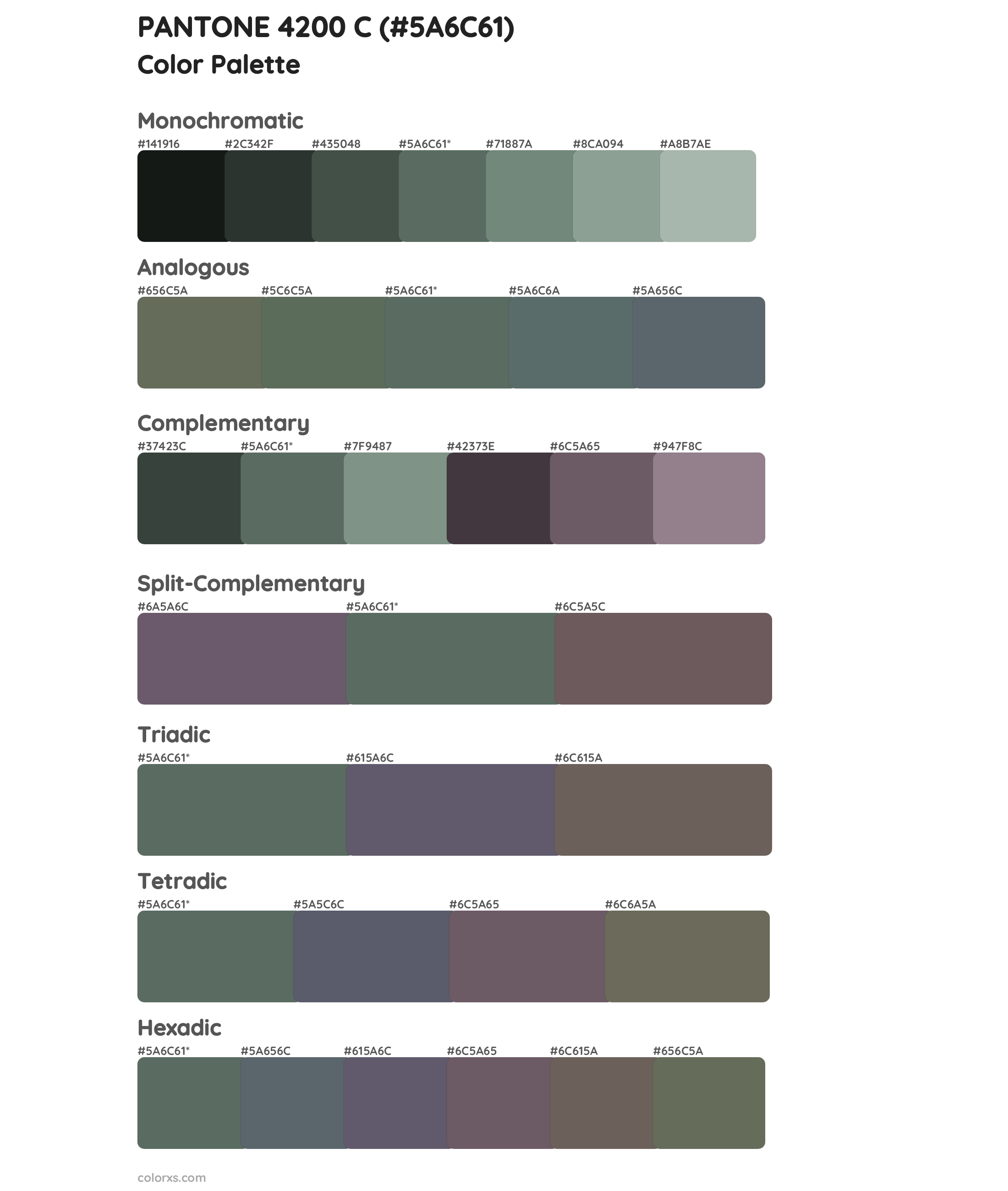 PANTONE 4200 C Color Scheme Palettes