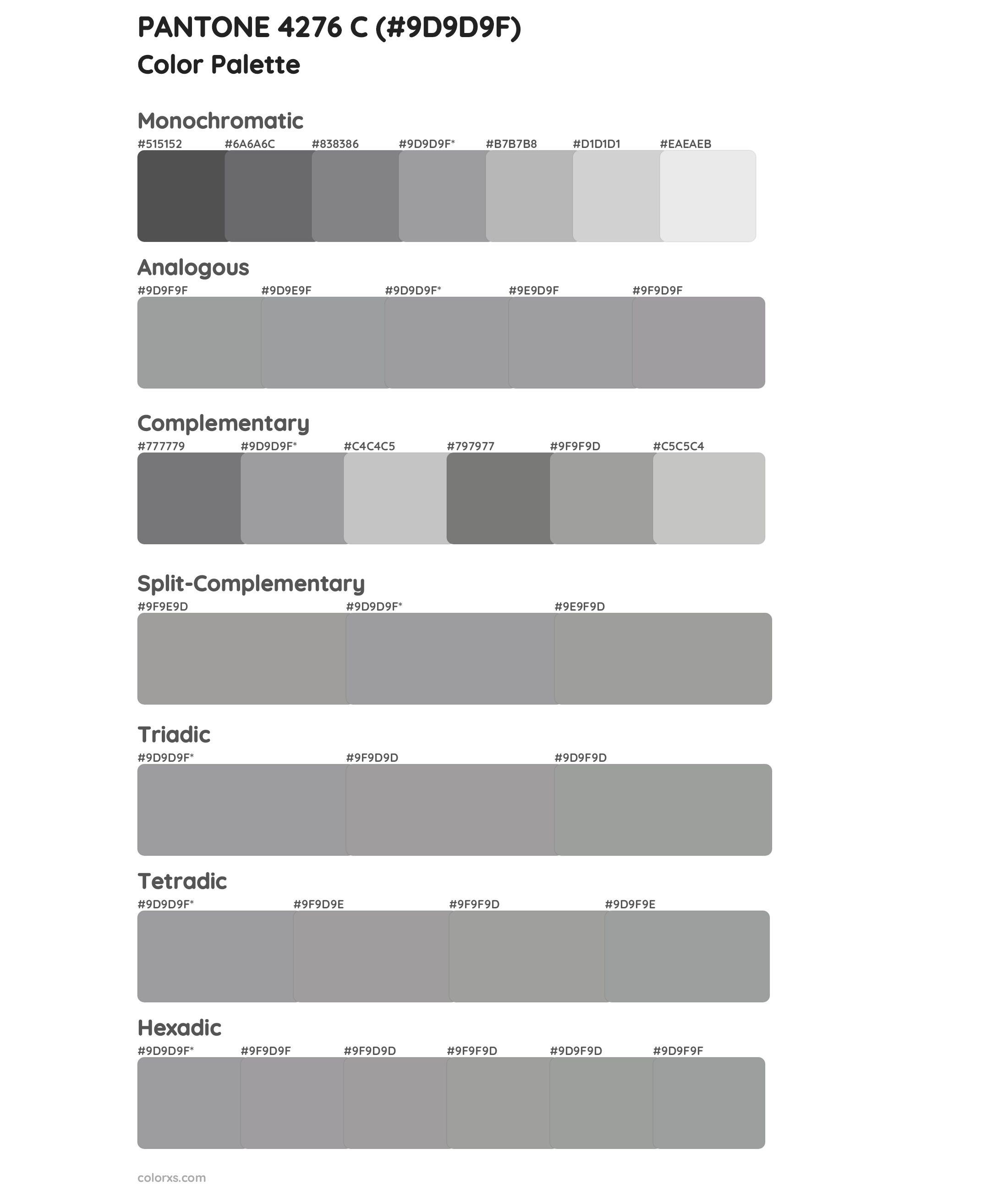 PANTONE 4276 C Color Scheme Palettes