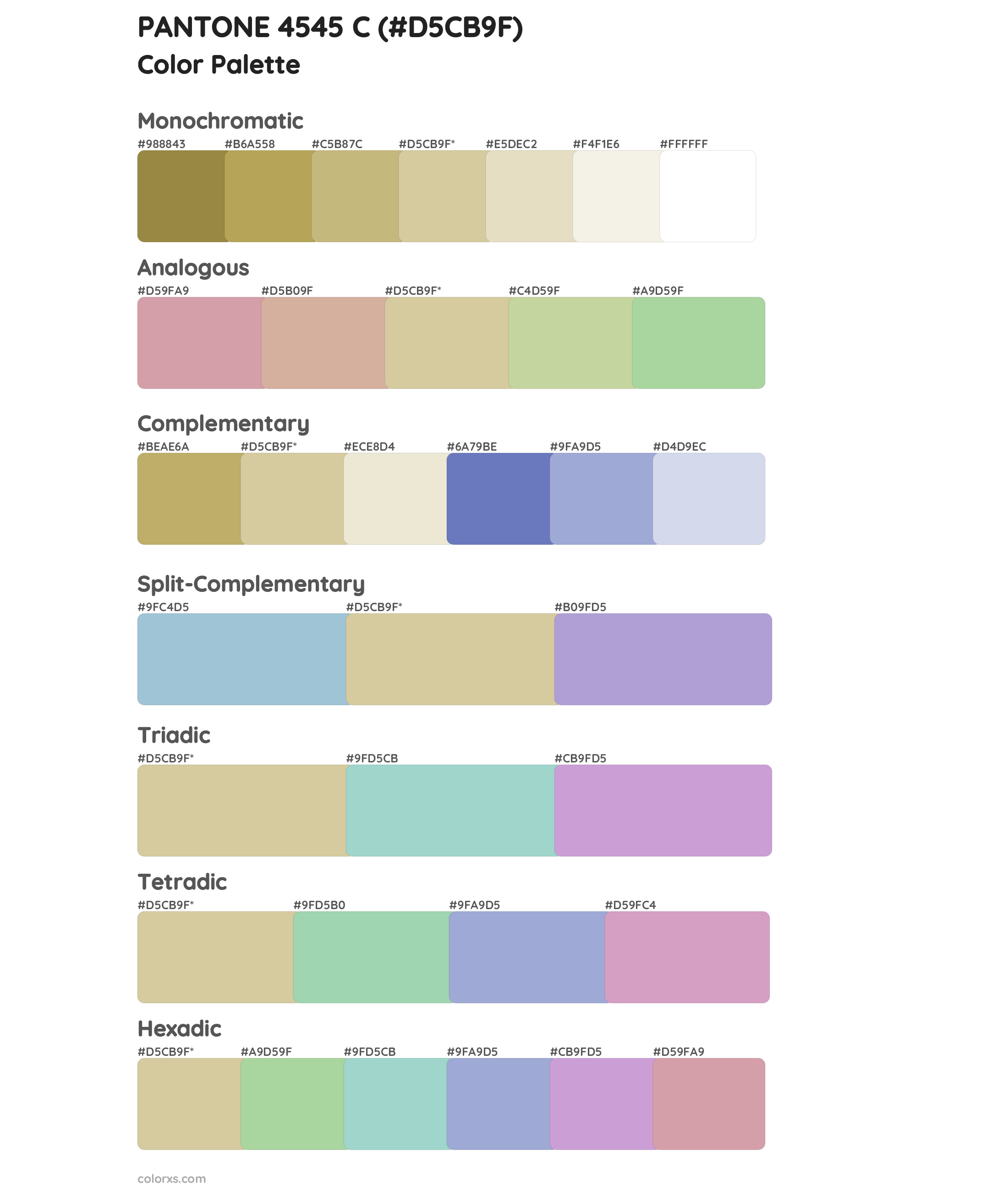 PANTONE 4545 C Color Scheme Palettes