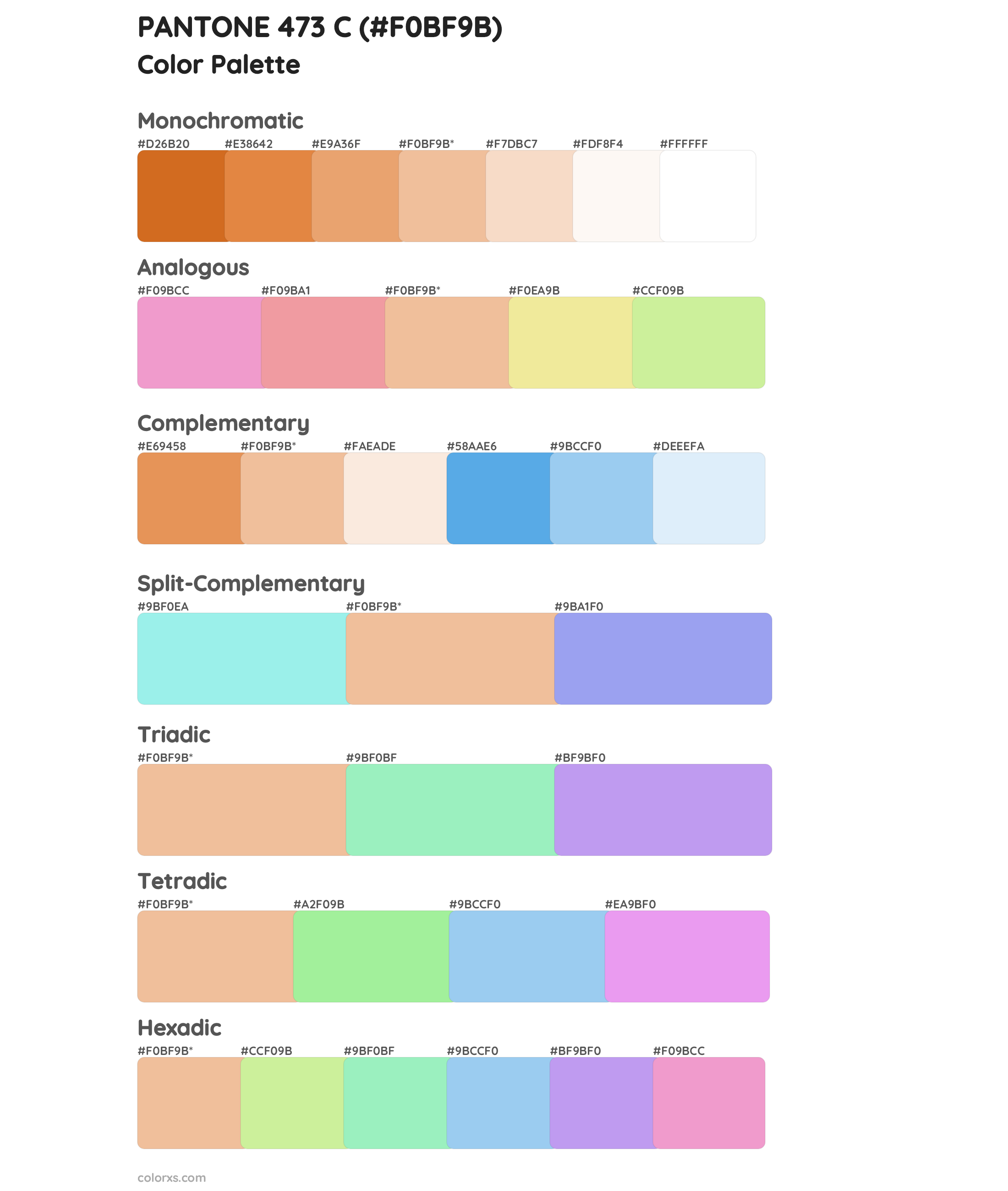 PANTONE 473 C Color Scheme Palettes