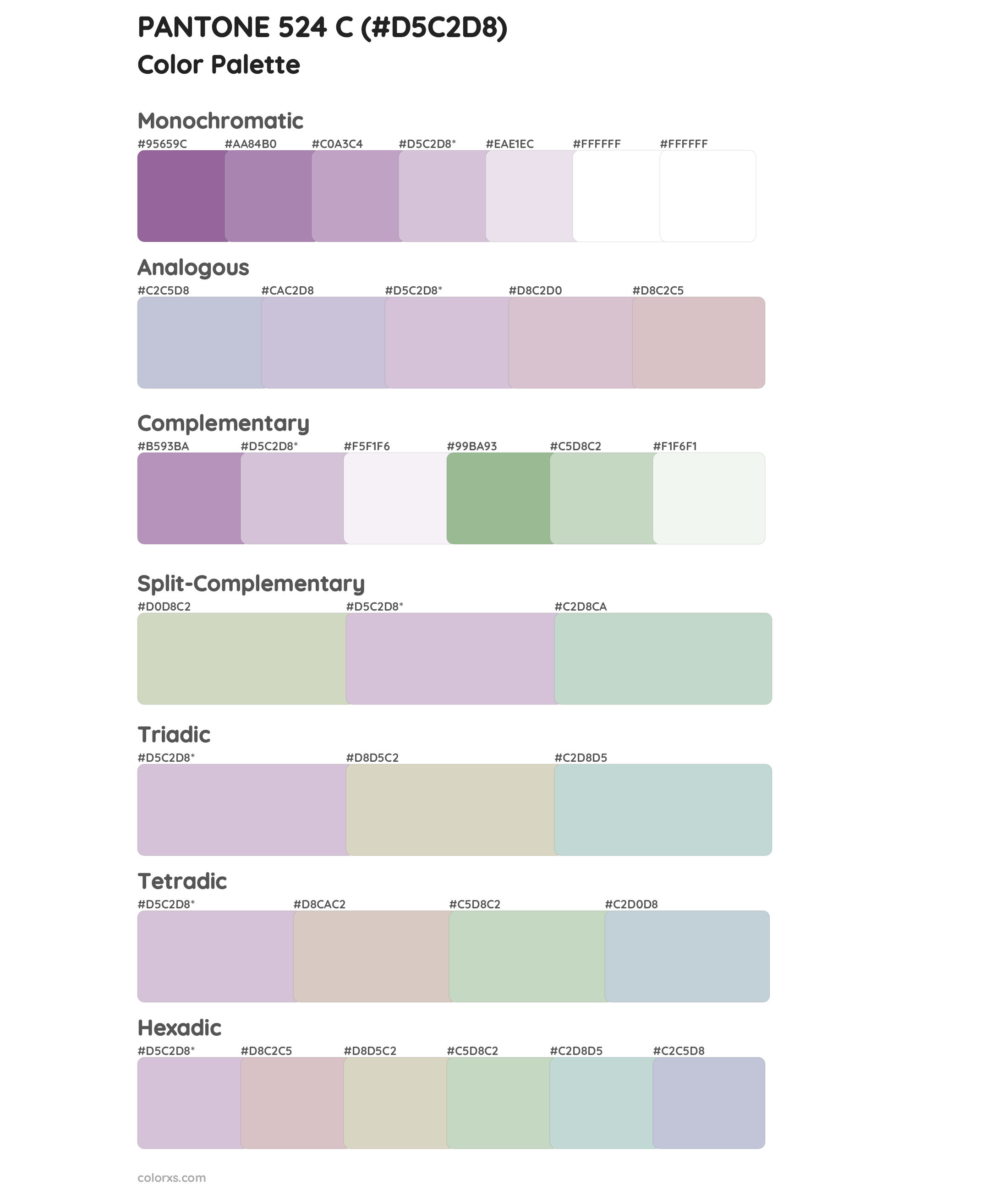 PANTONE 524 C Color Scheme Palettes