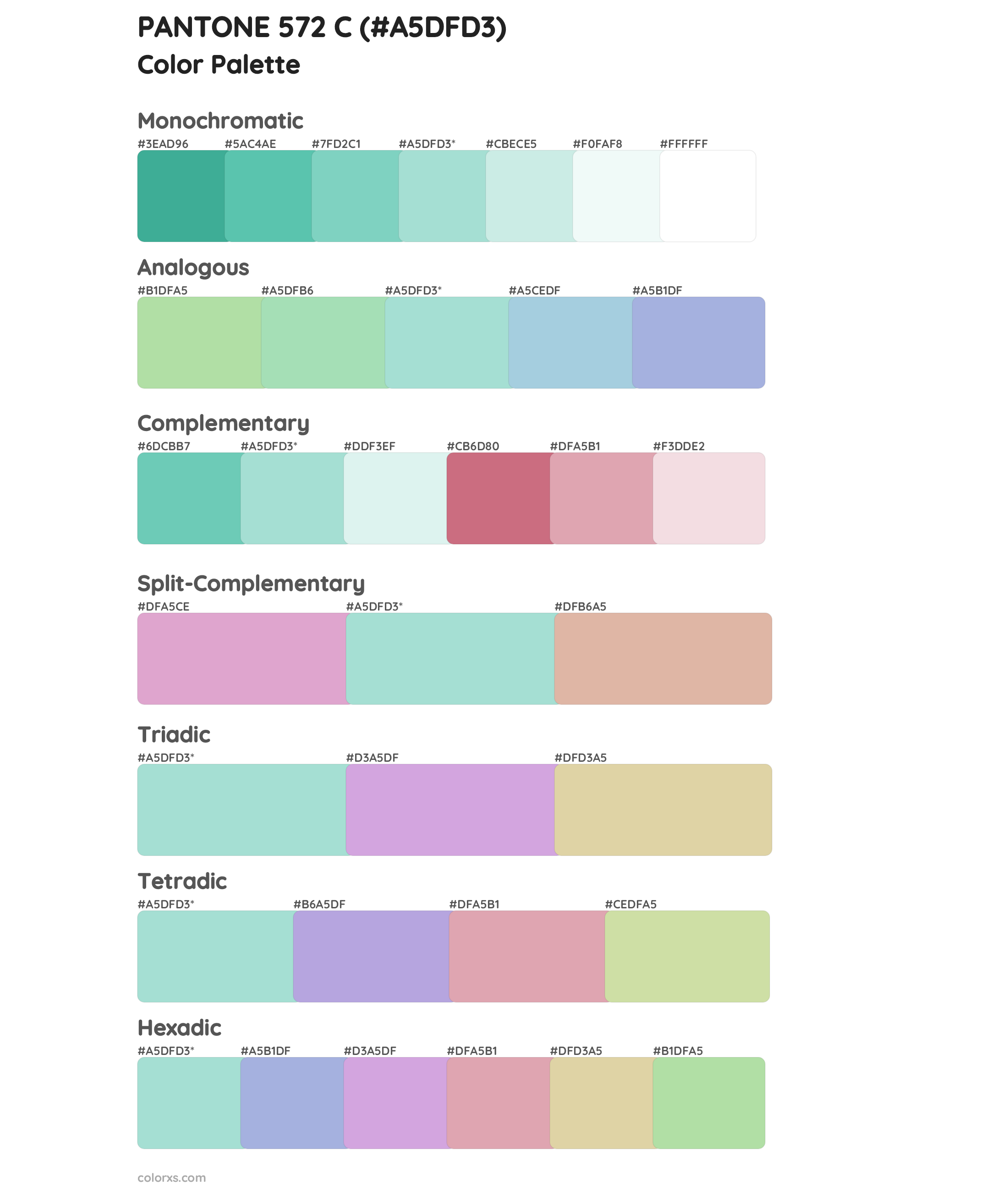 PANTONE 572 C Color Scheme Palettes