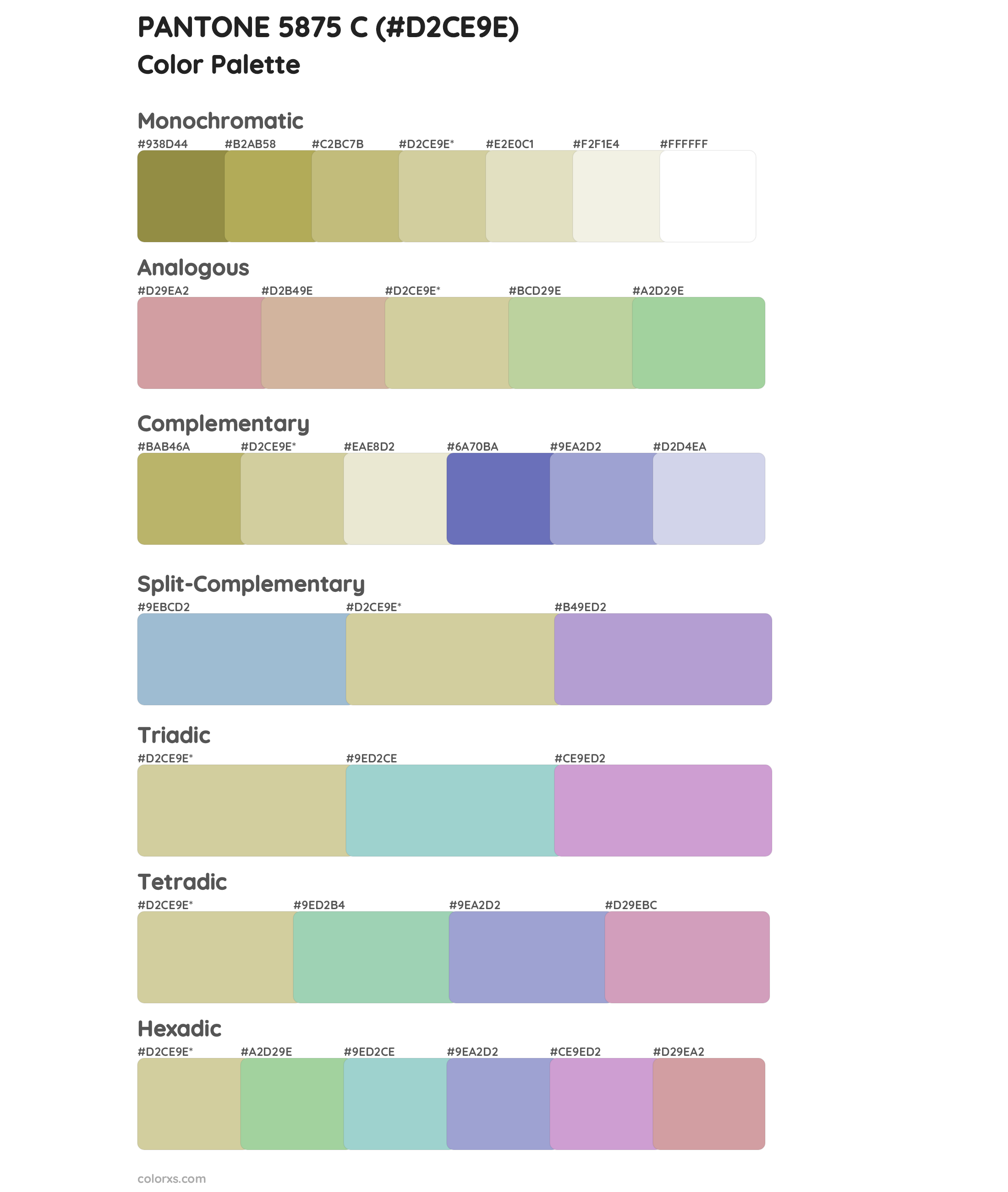 PANTONE 5875 C Color Scheme Palettes