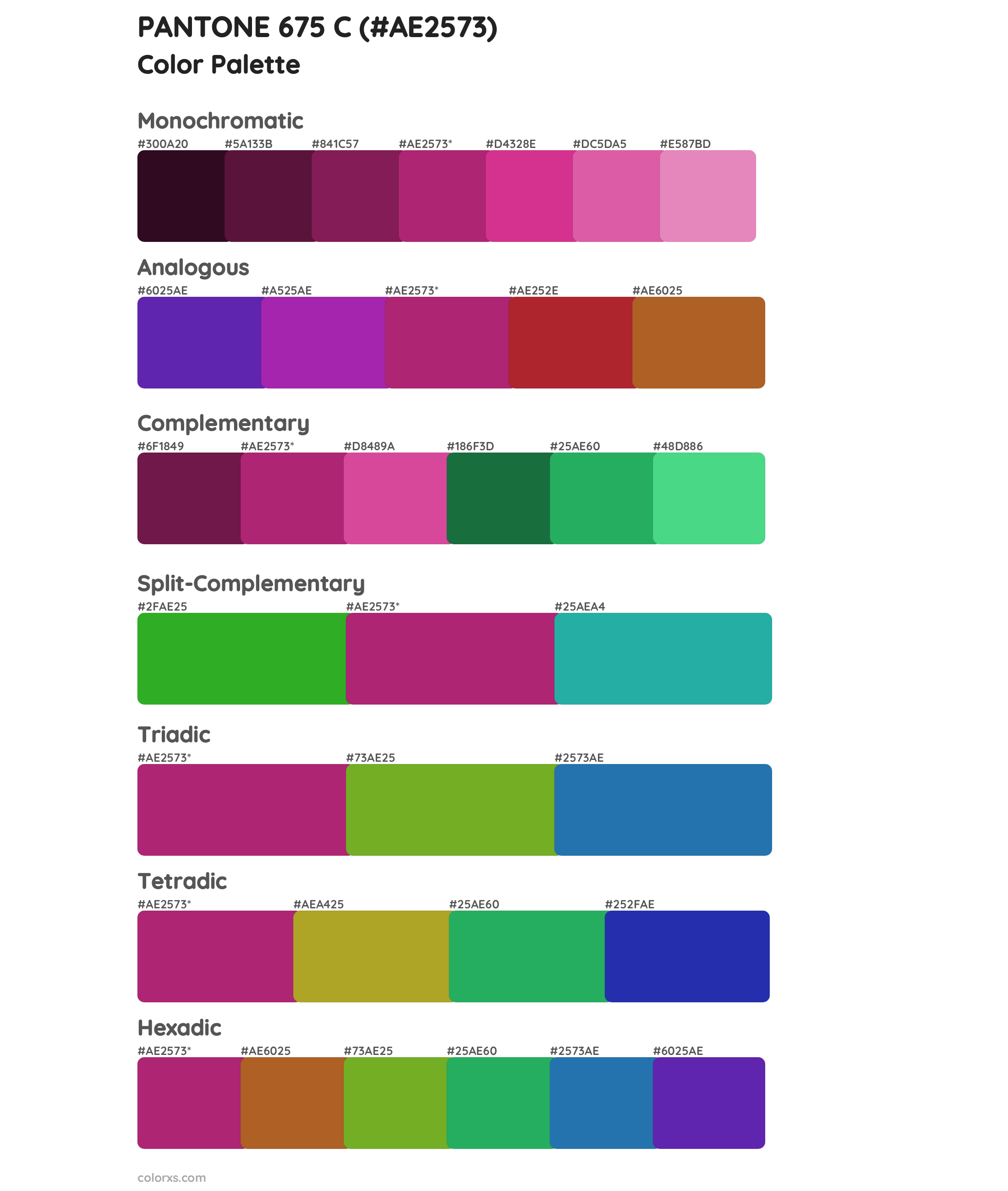 PANTONE 675 C Color Scheme Palettes