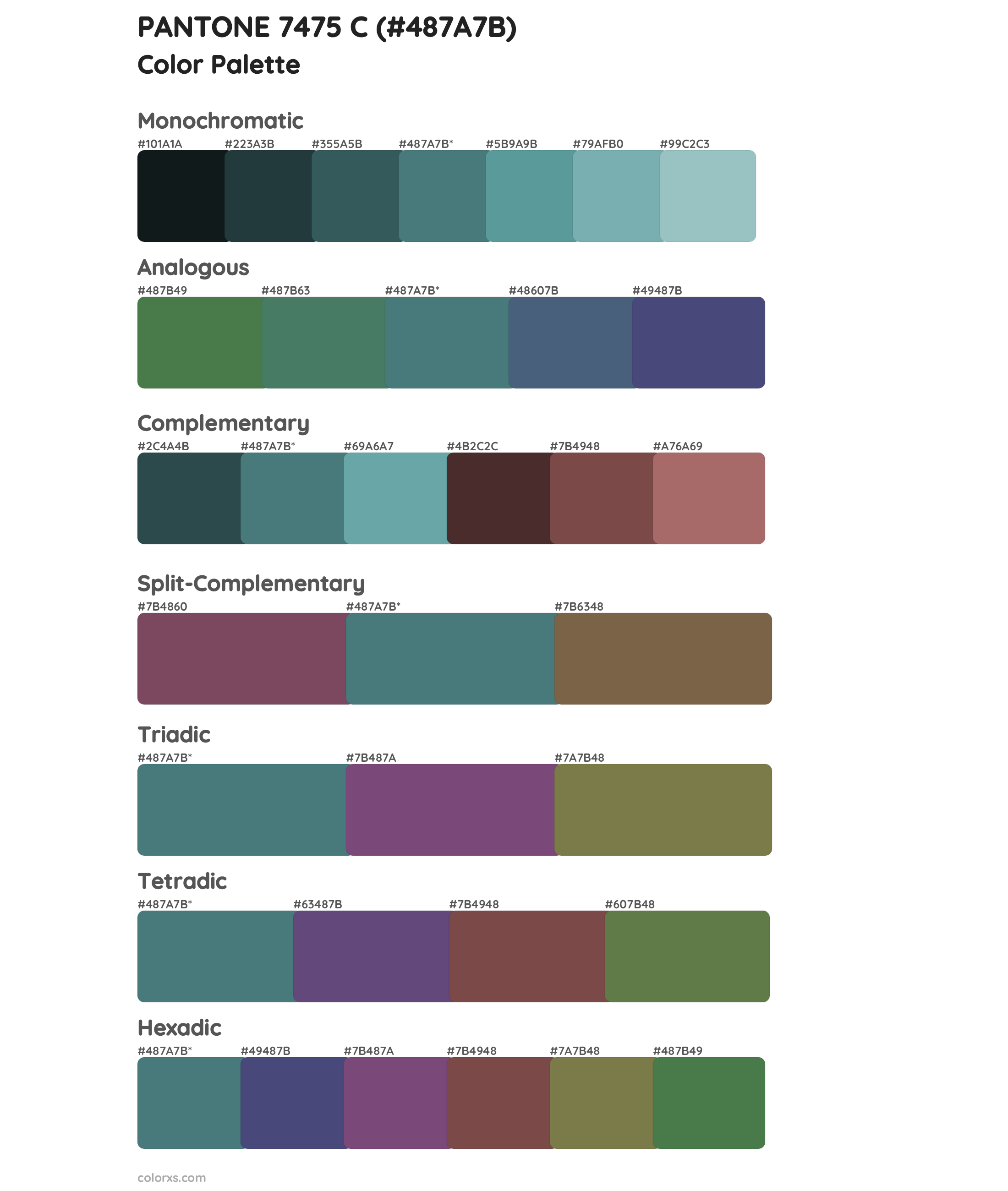 PANTONE 7475 C Color Scheme Palettes