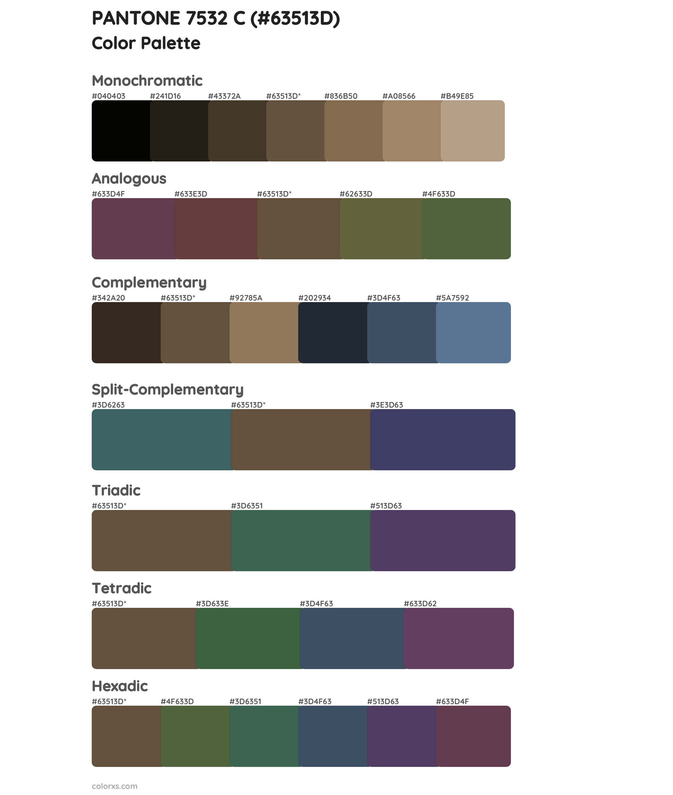 PANTONE 7532 C Color Scheme Palettes