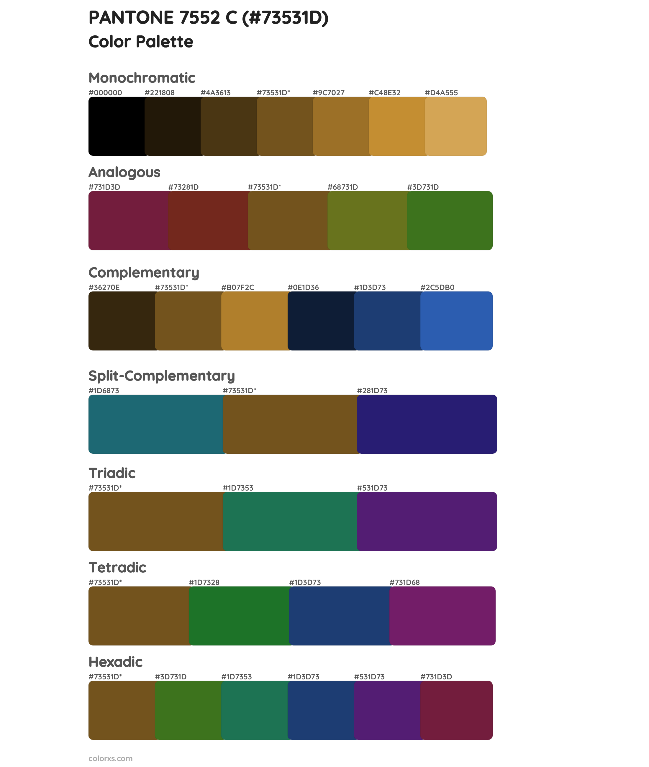 PANTONE 7552 C Color Scheme Palettes