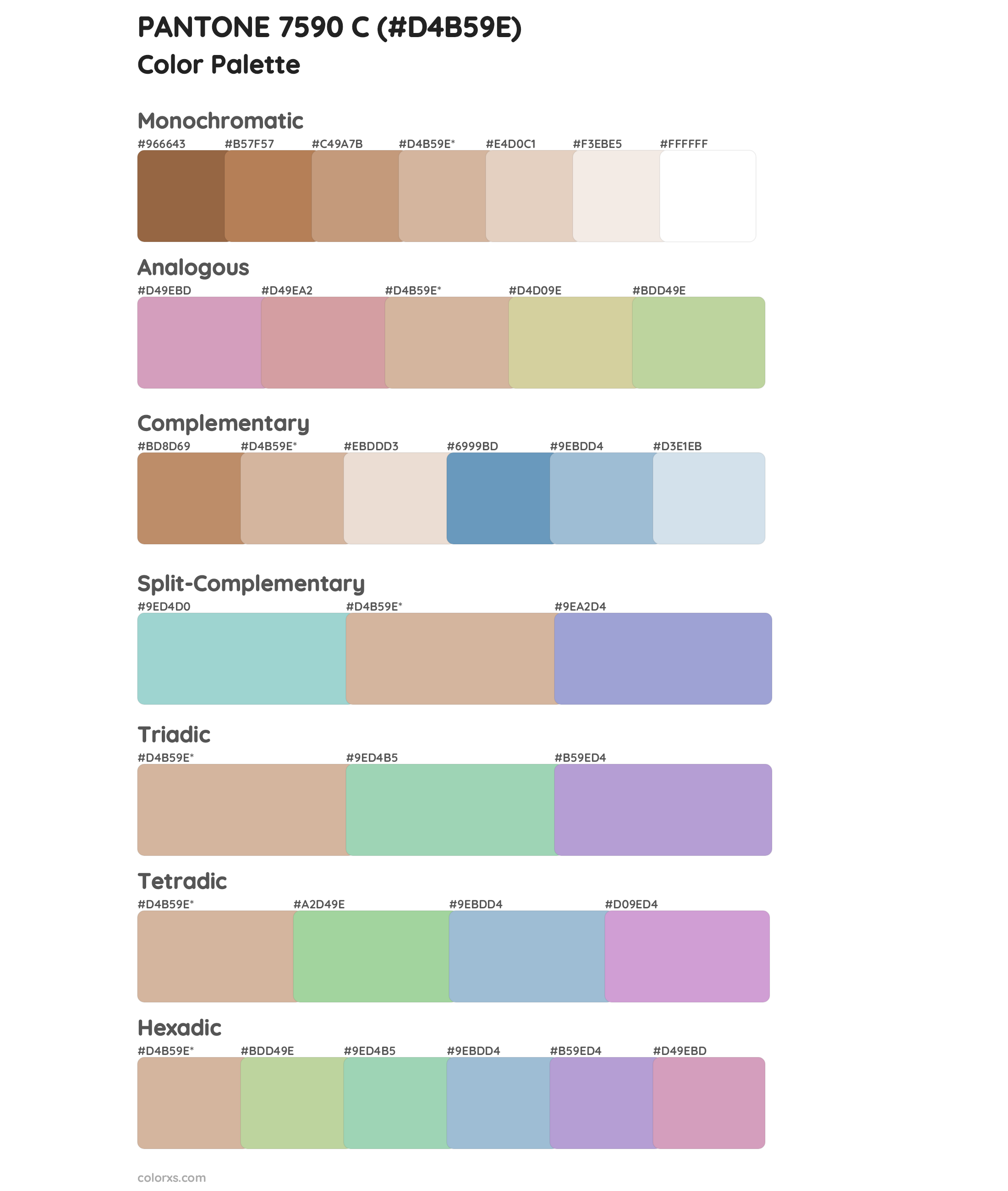 PANTONE 7590 C Color Scheme Palettes