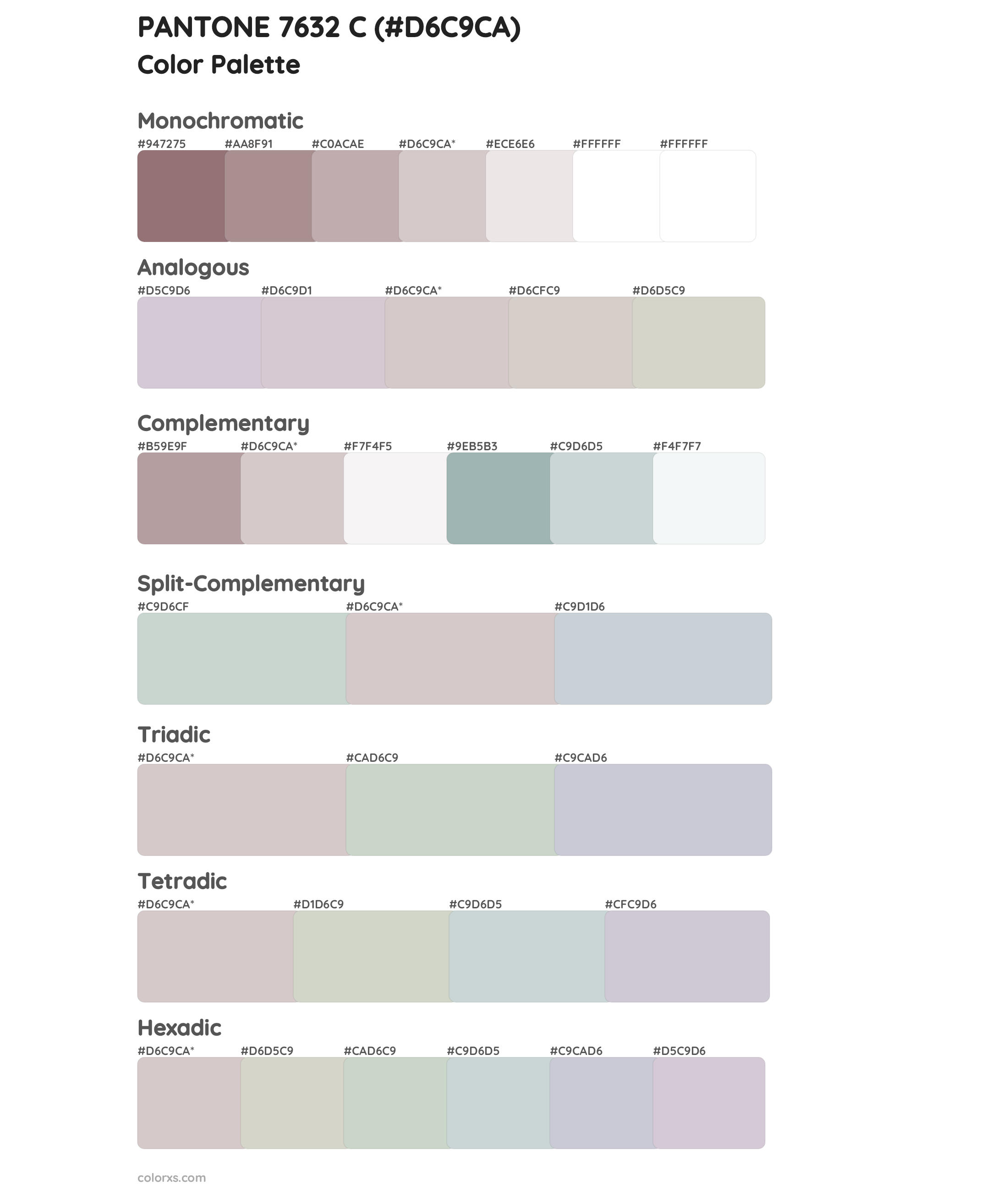 PANTONE 7632 C Color Scheme Palettes