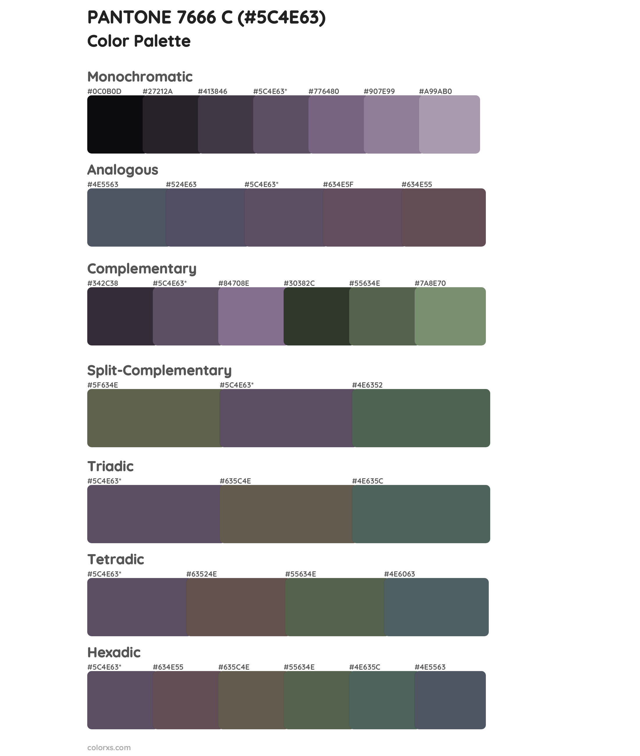 PANTONE 7666 C Color Scheme Palettes