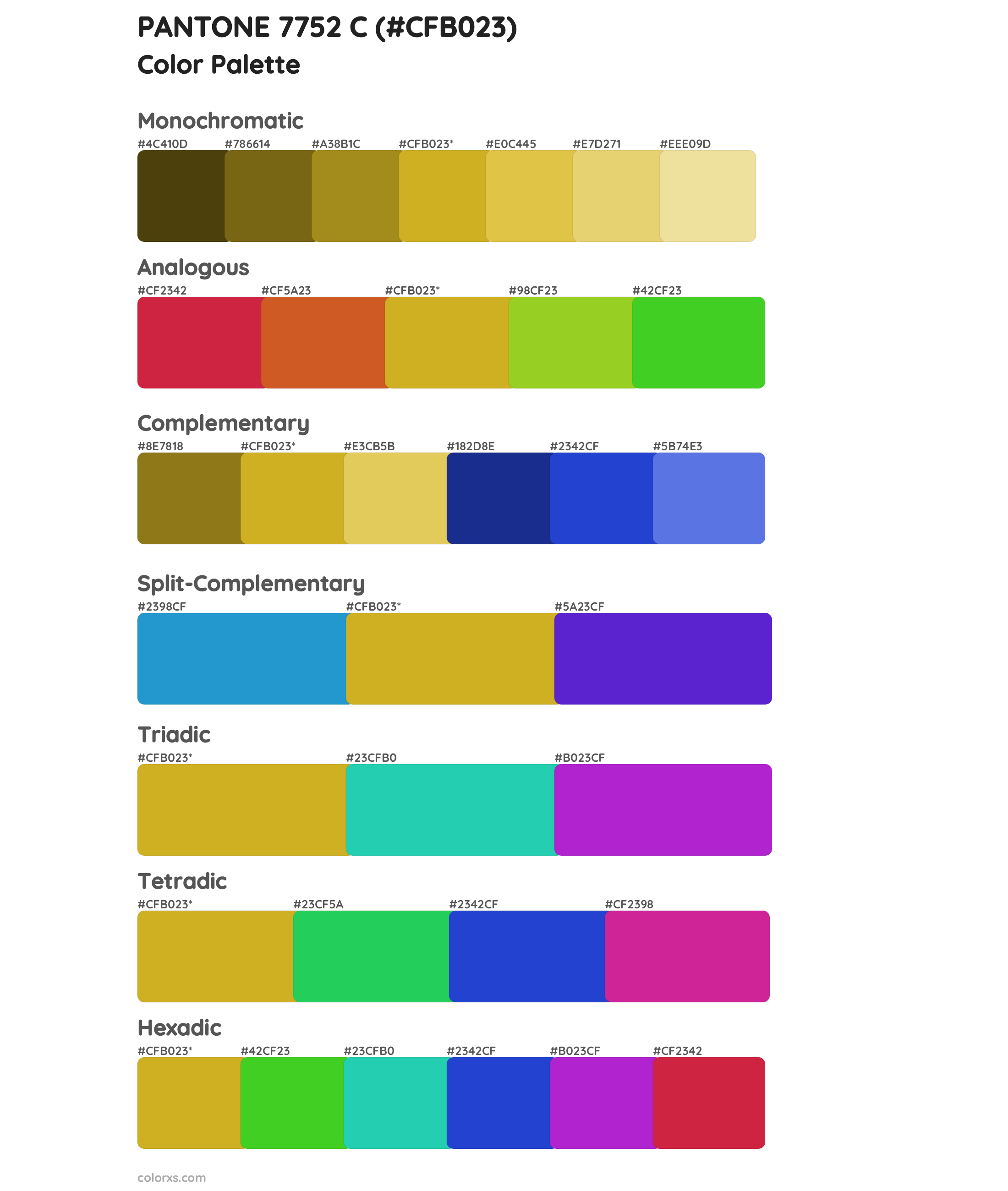 PANTONE 7752 C Color Scheme Palettes