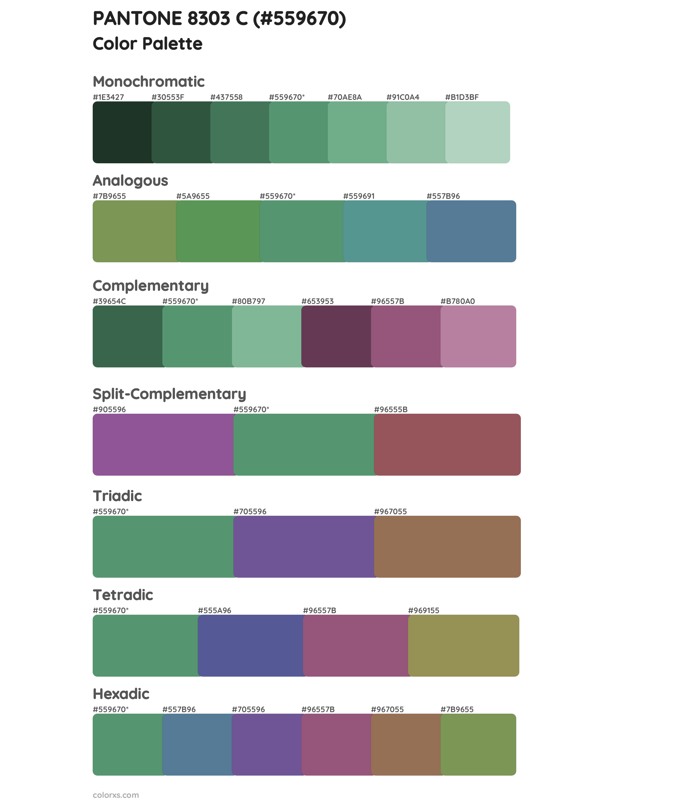 PANTONE 8303 C Color Scheme Palettes