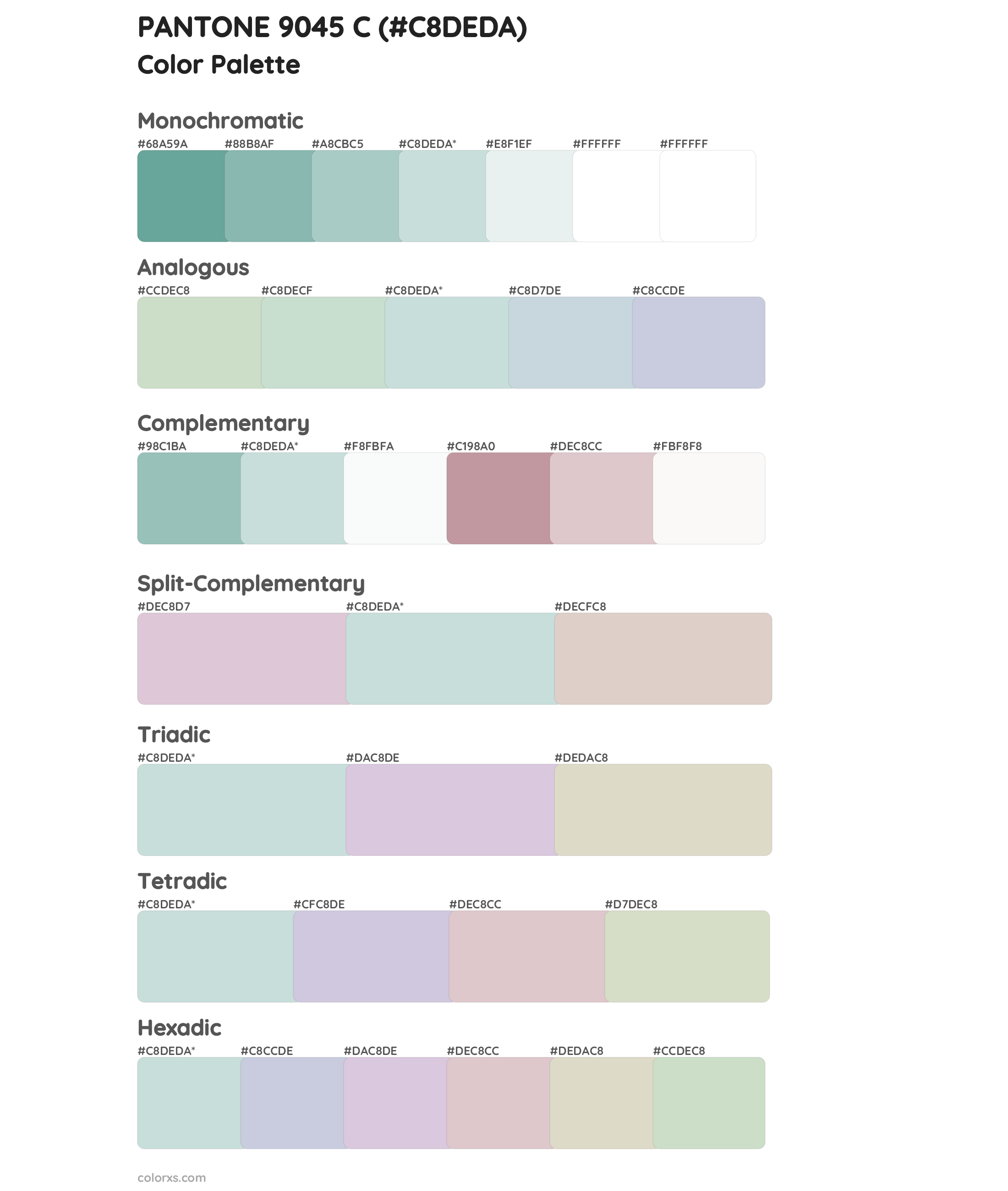 PANTONE 9045 C Color Scheme Palettes