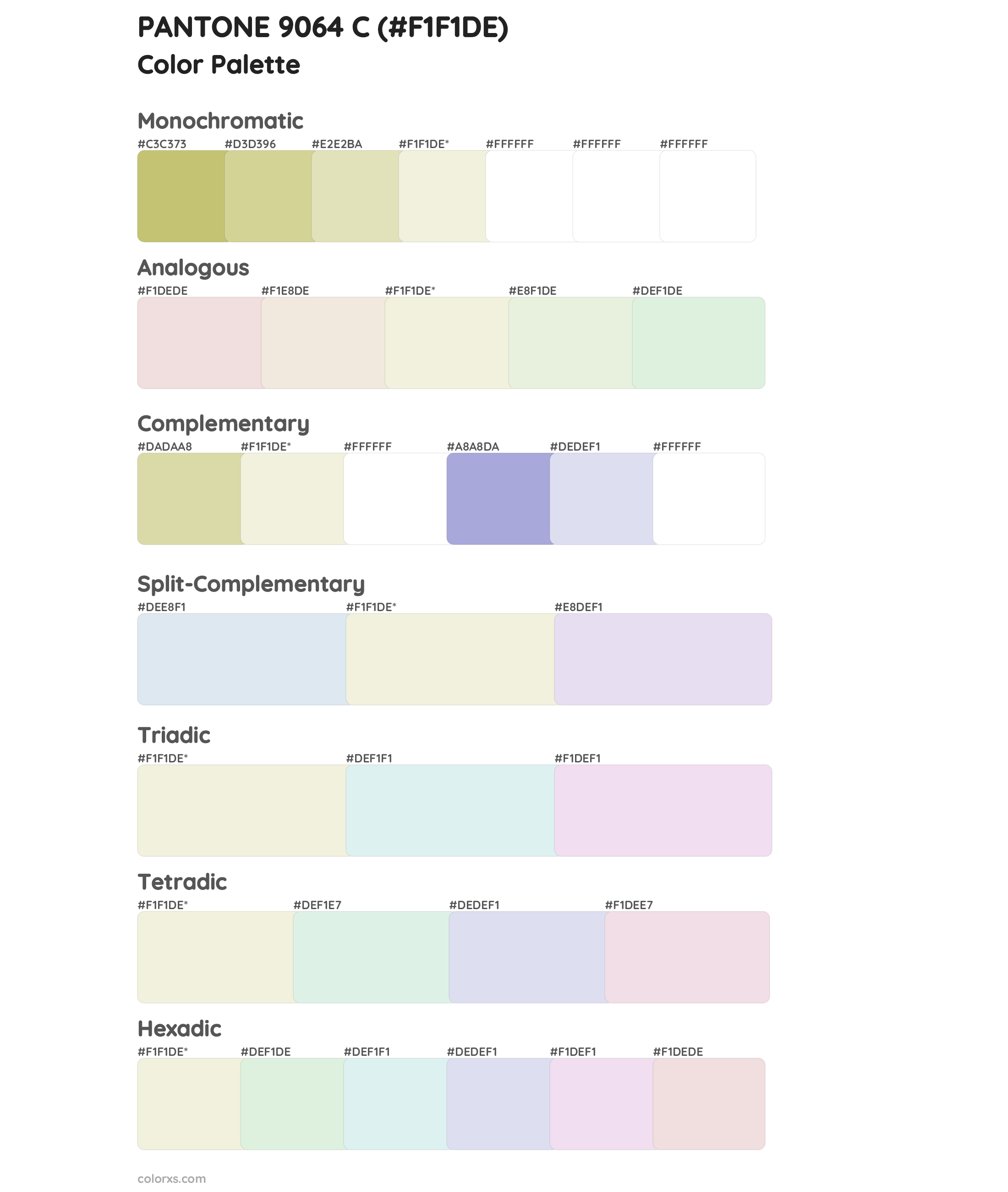 PANTONE 9064 C color palettes - colorxs.com