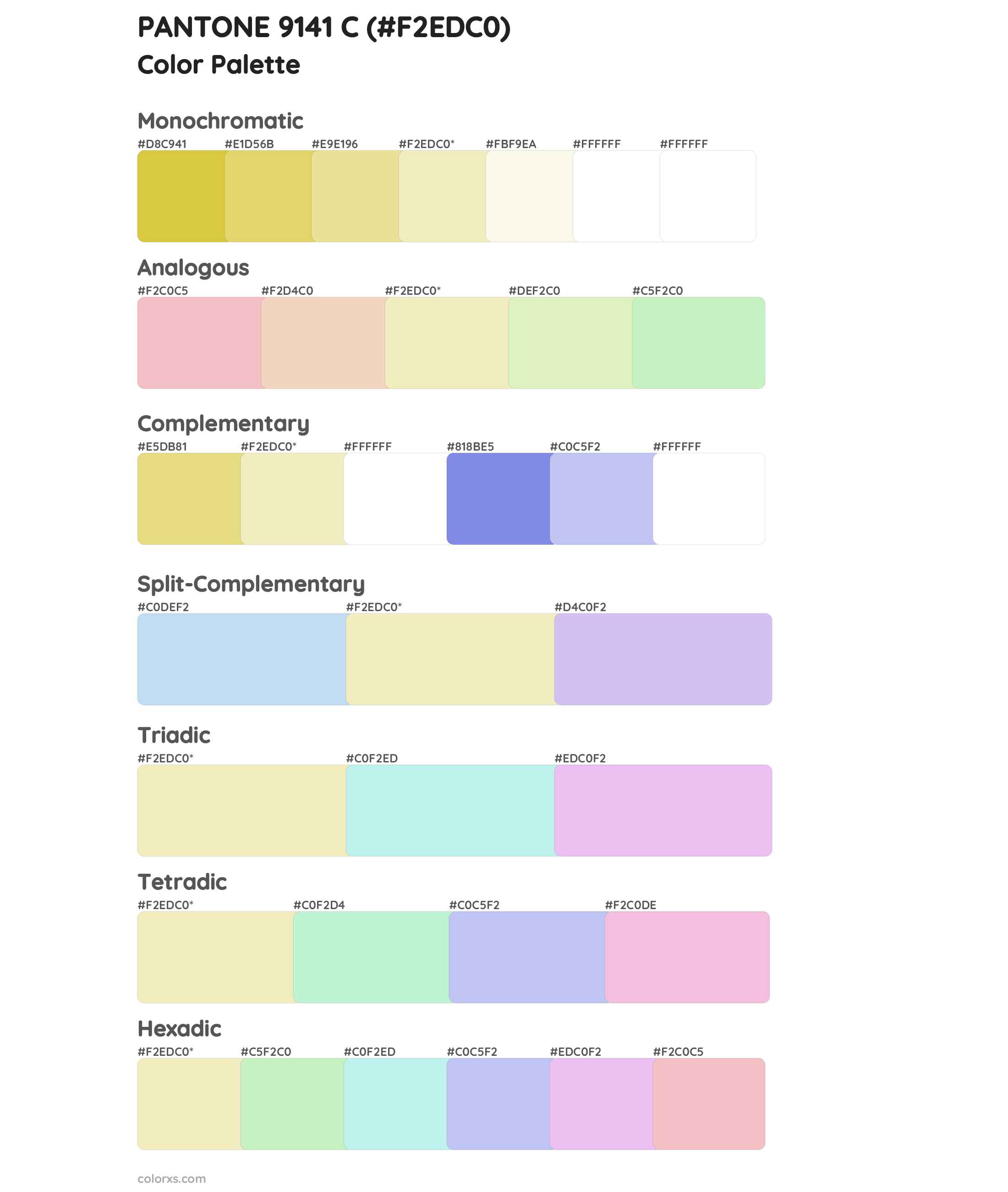 PANTONE 9141 C Color Scheme Palettes