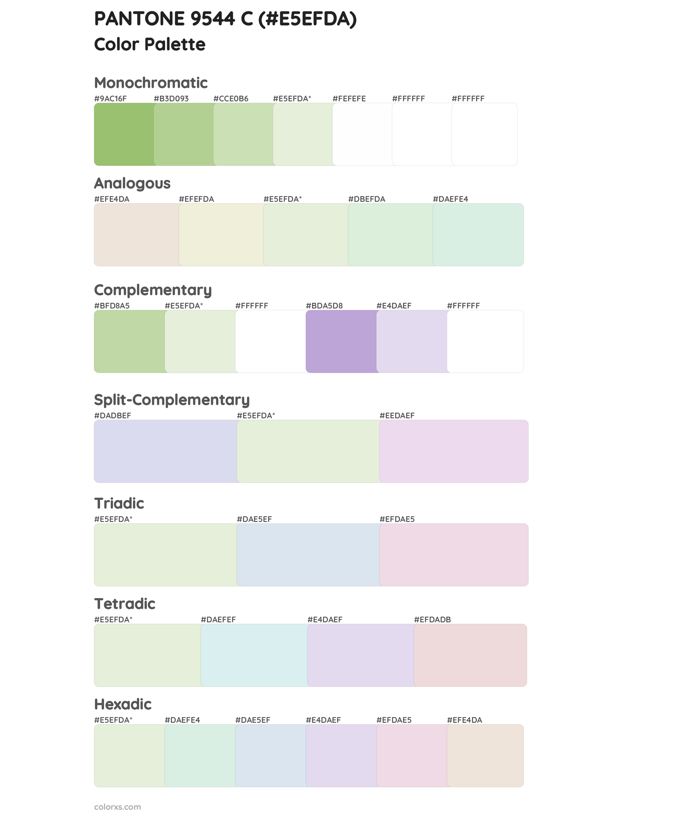 PANTONE 9544 C Color Scheme Palettes