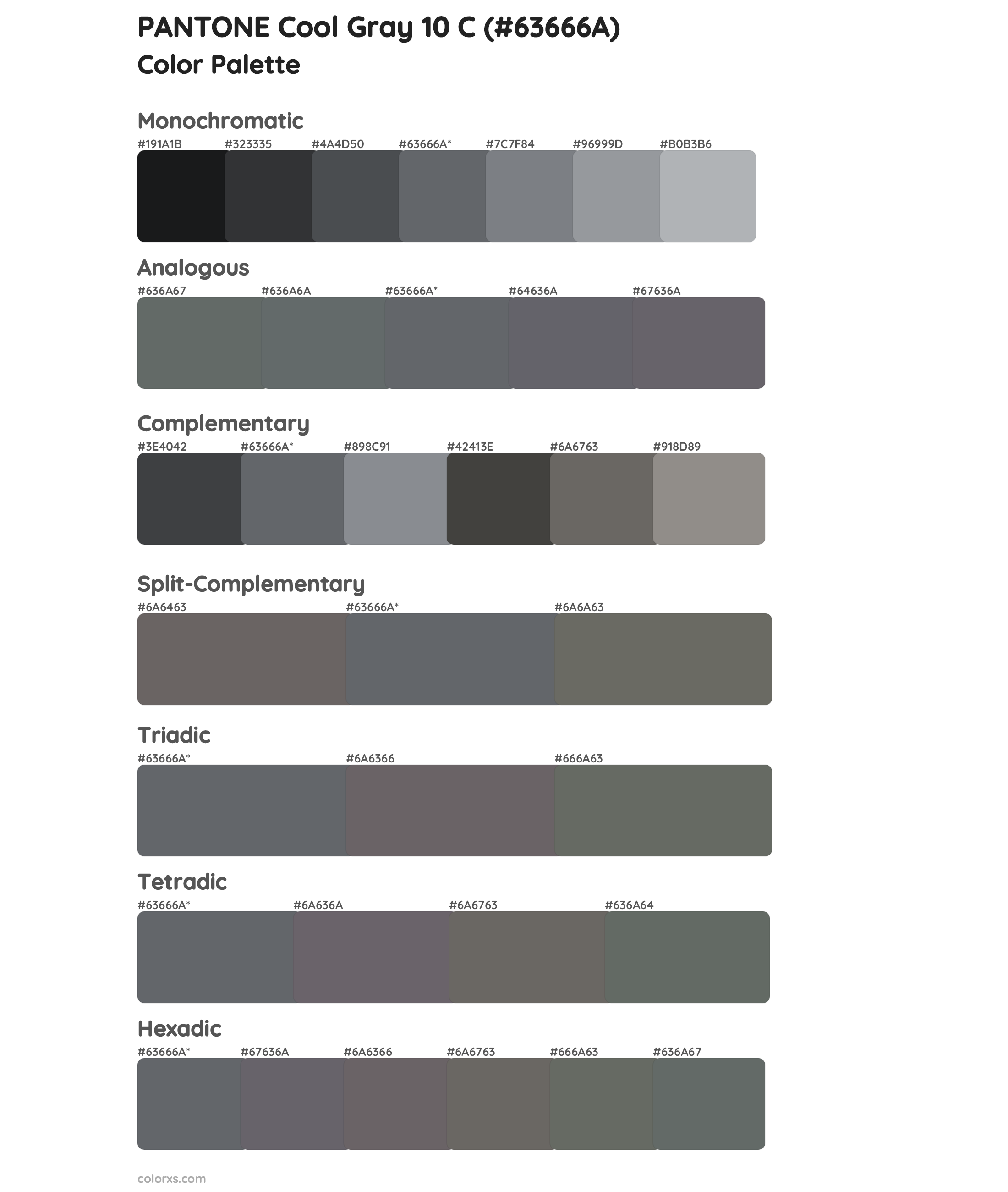 Pantone Cool Gray 10 C Color Palettes And Color Scheme Combinations