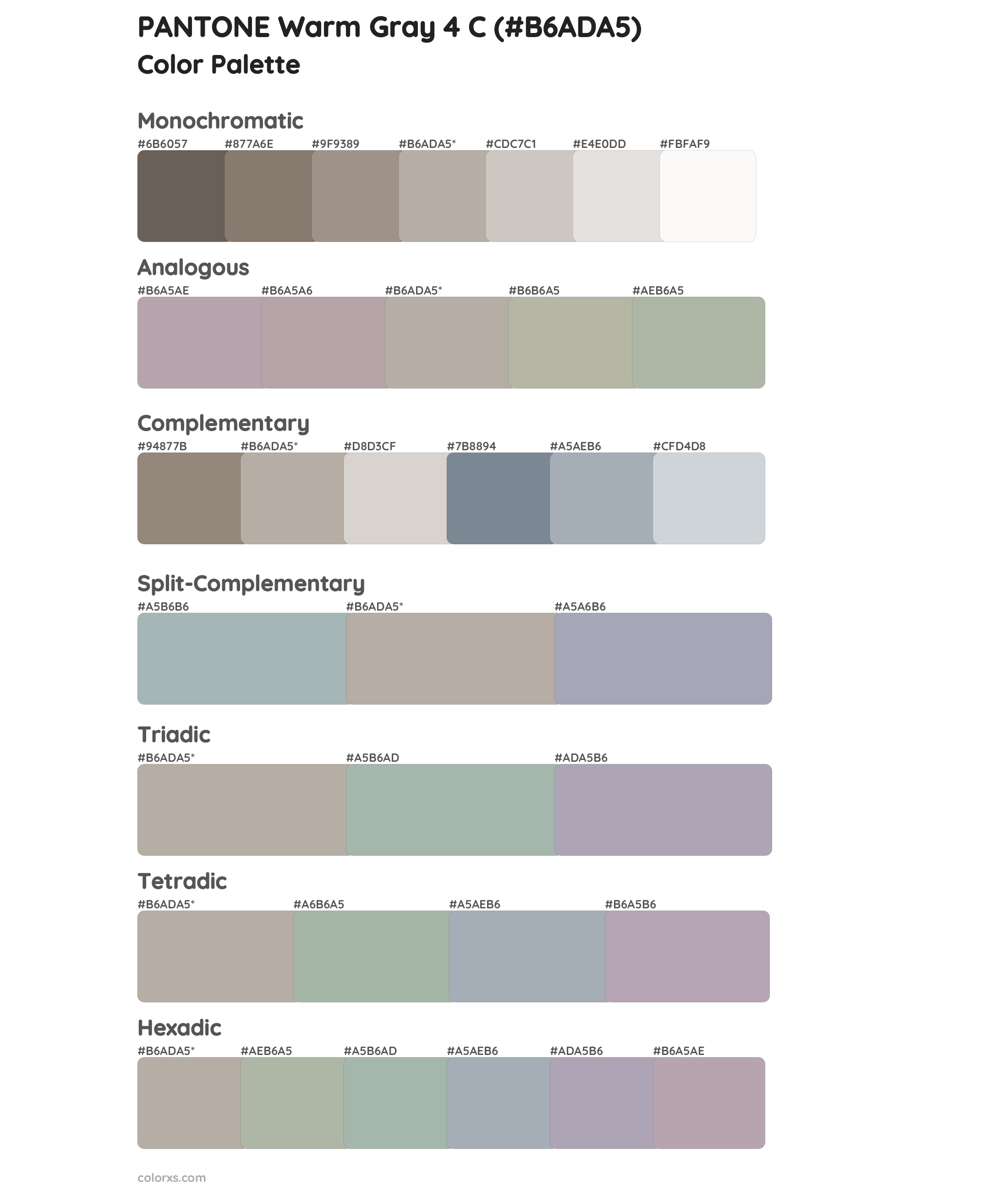 Pantone Warm Gray 4 C Color Palettes And Color Scheme Combinations