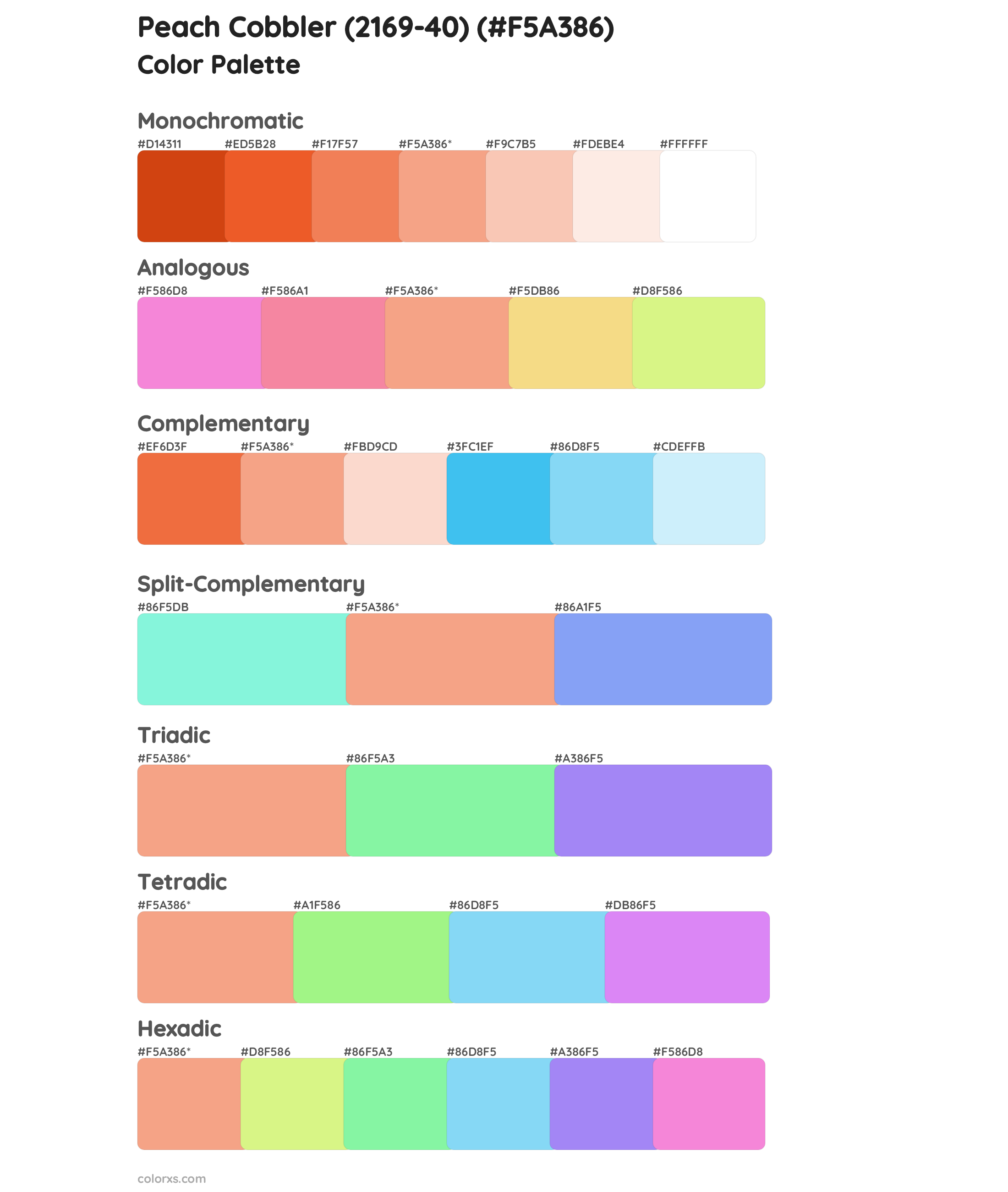 Peach Cobbler (2169-40) Color Scheme Palettes