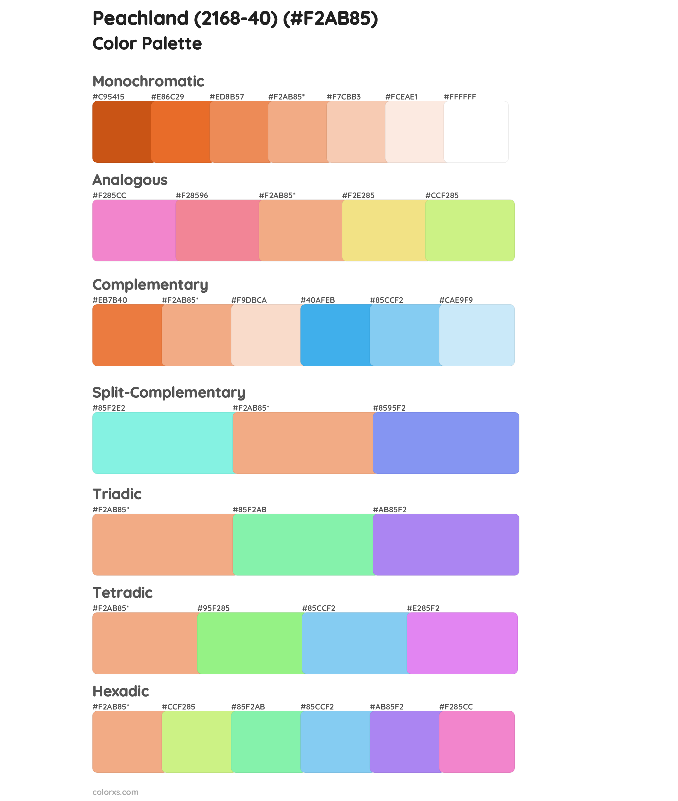 Peachland (2168-40) Color Scheme Palettes