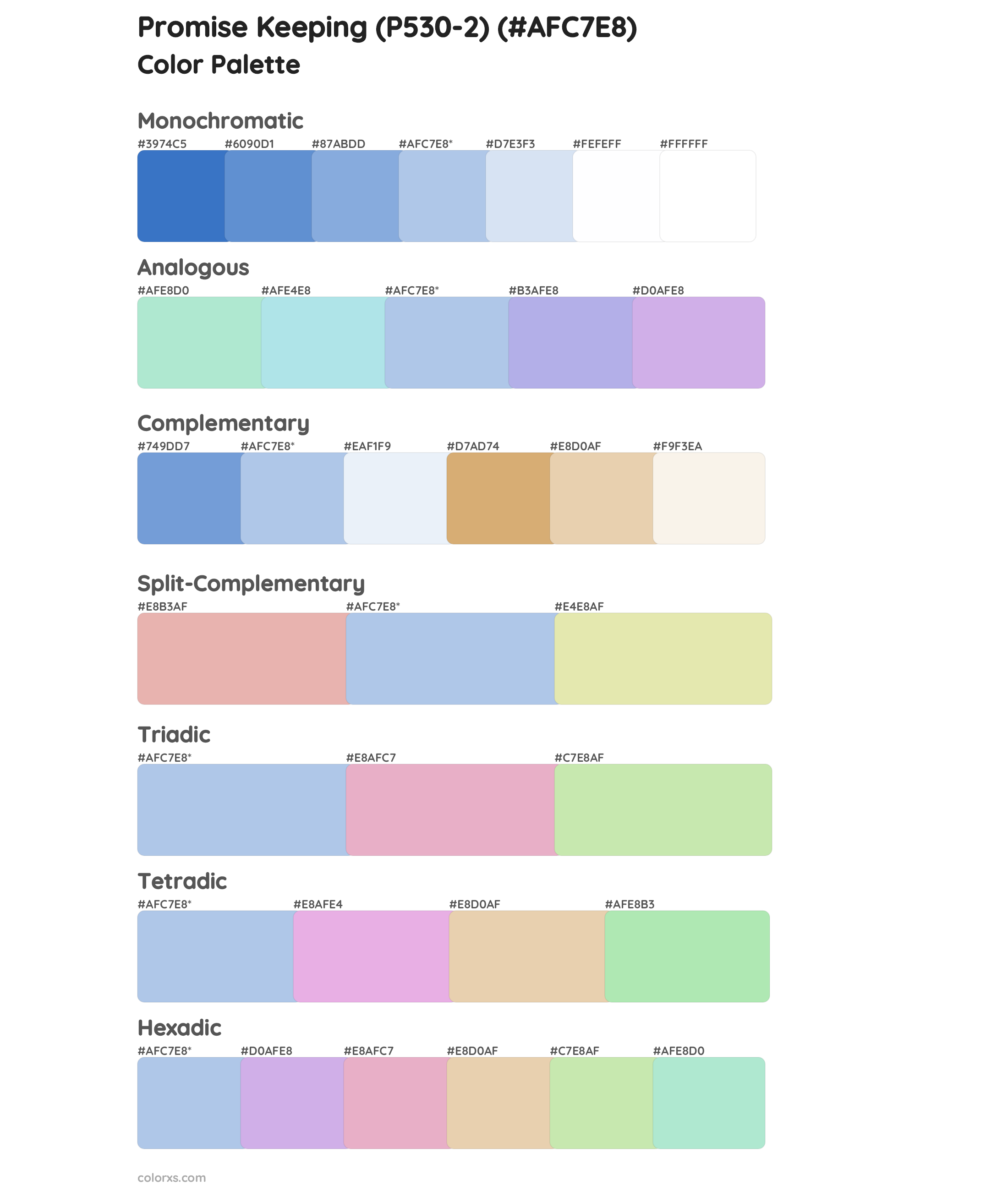 Promise Keeping (P530-2) Color Scheme Palettes