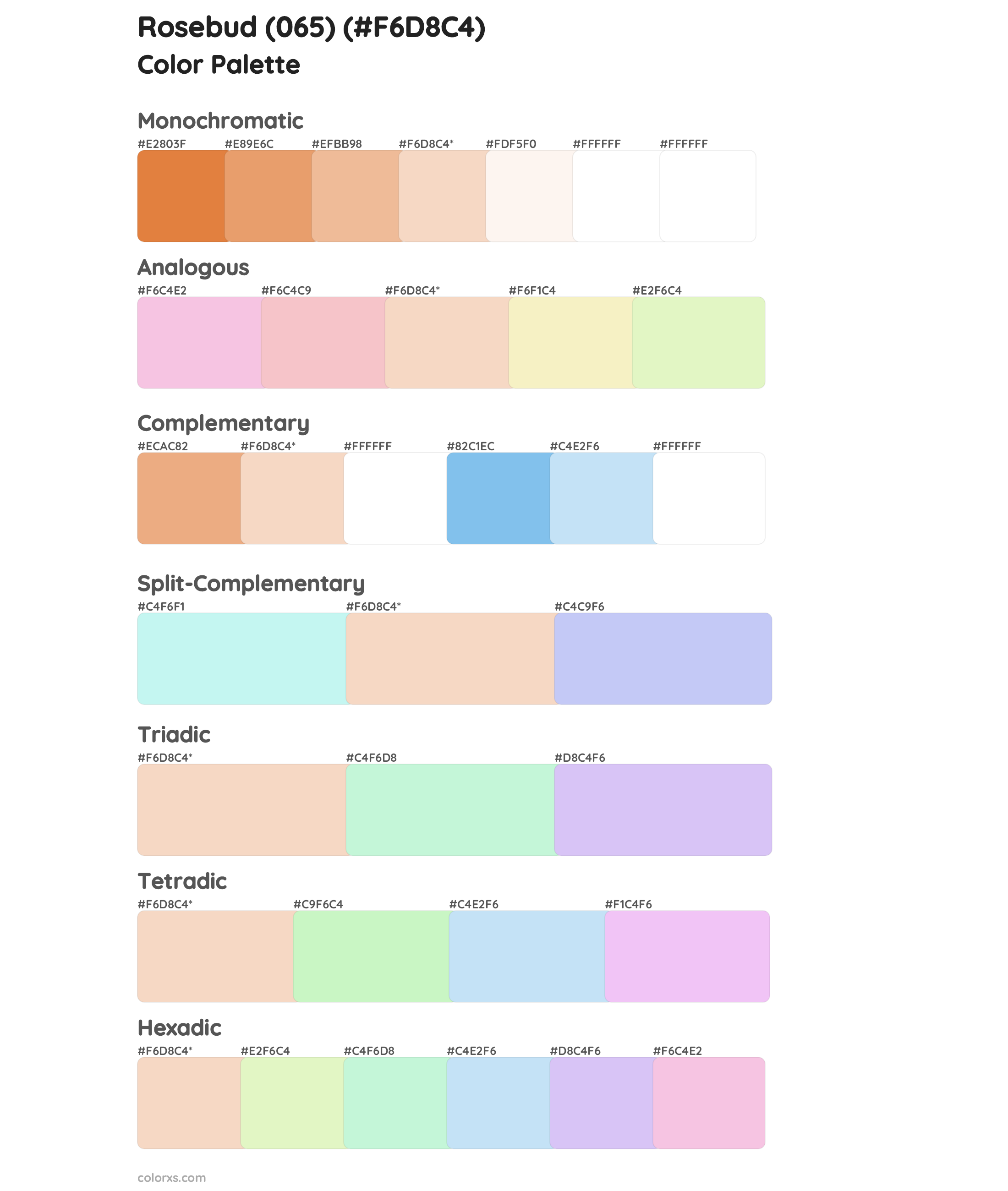 Rosebud (065) Color Scheme Palettes