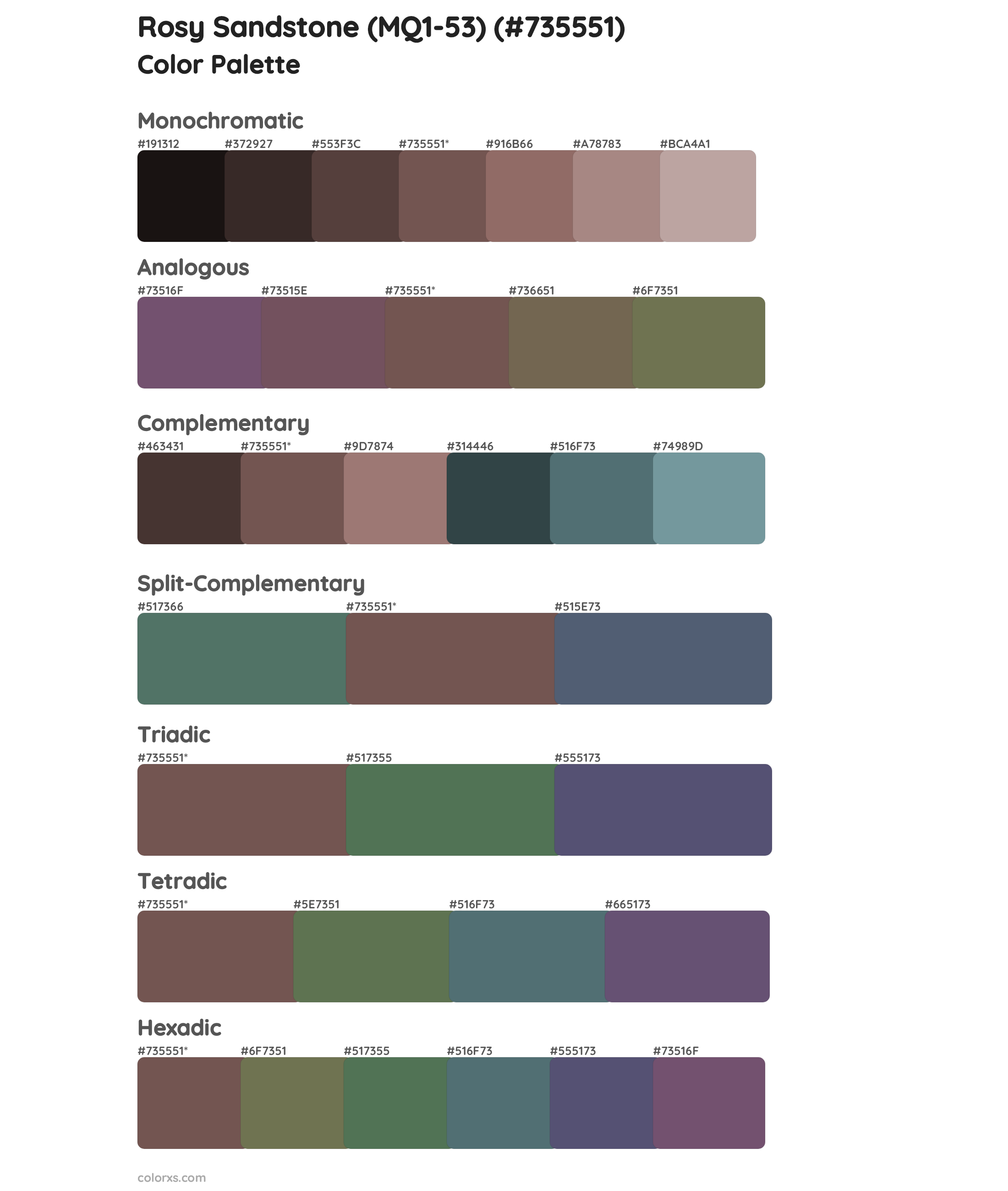 Rosy Sandstone (MQ1-53) Color Scheme Palettes