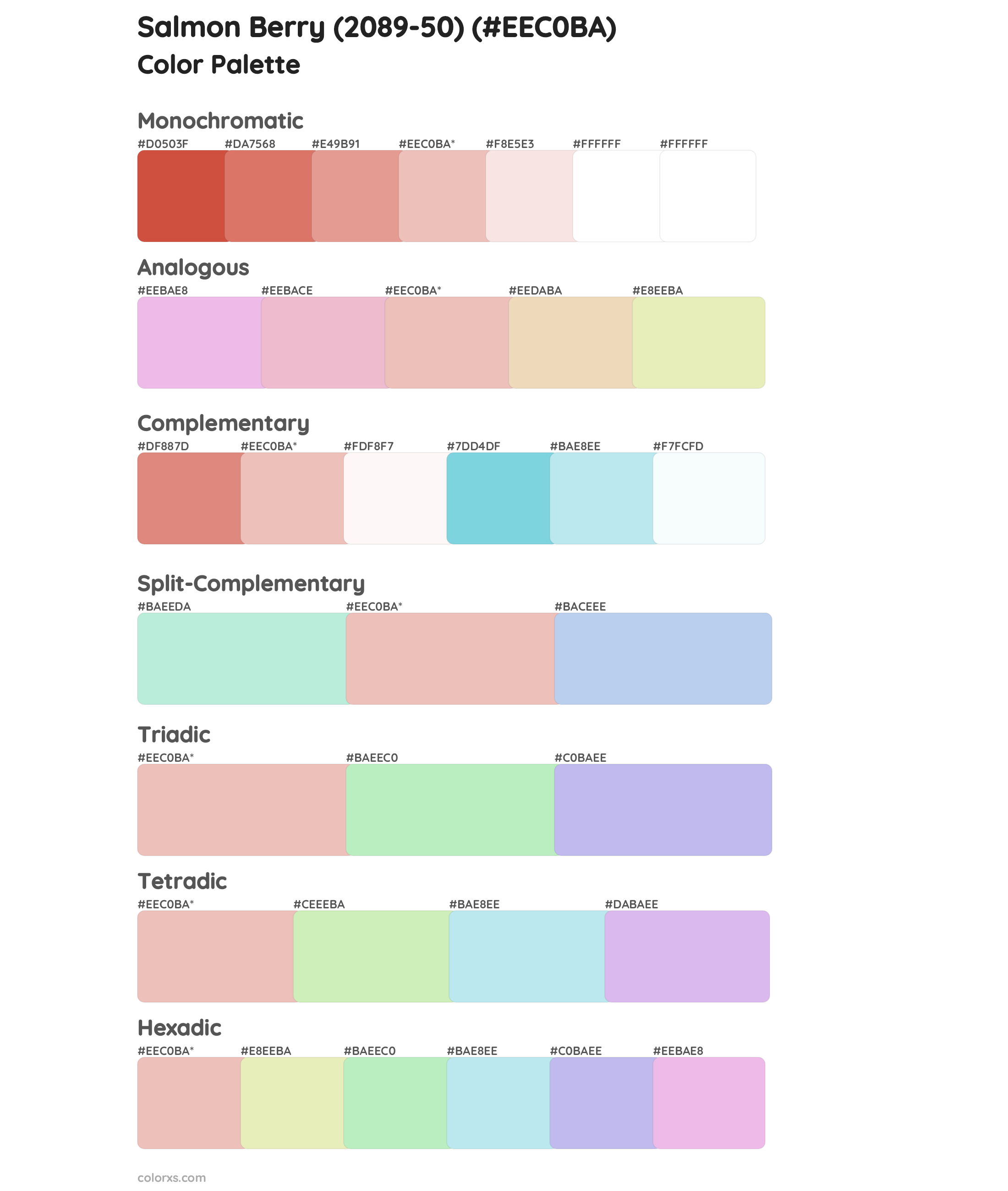 Salmon Berry (2089-50) Color Scheme Palettes