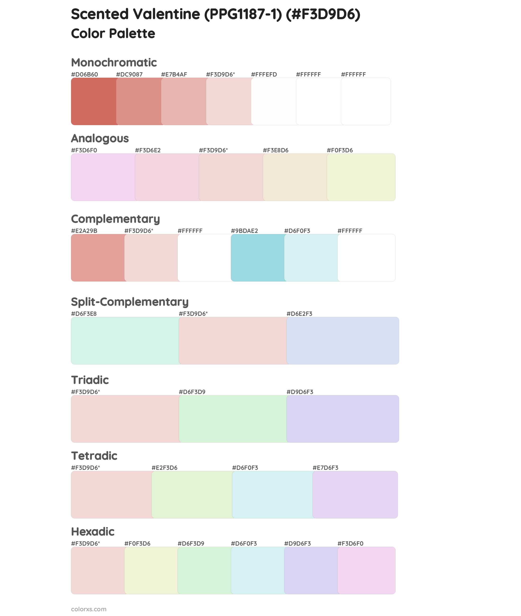 Scented Valentine (PPG1187-1) Color Scheme Palettes