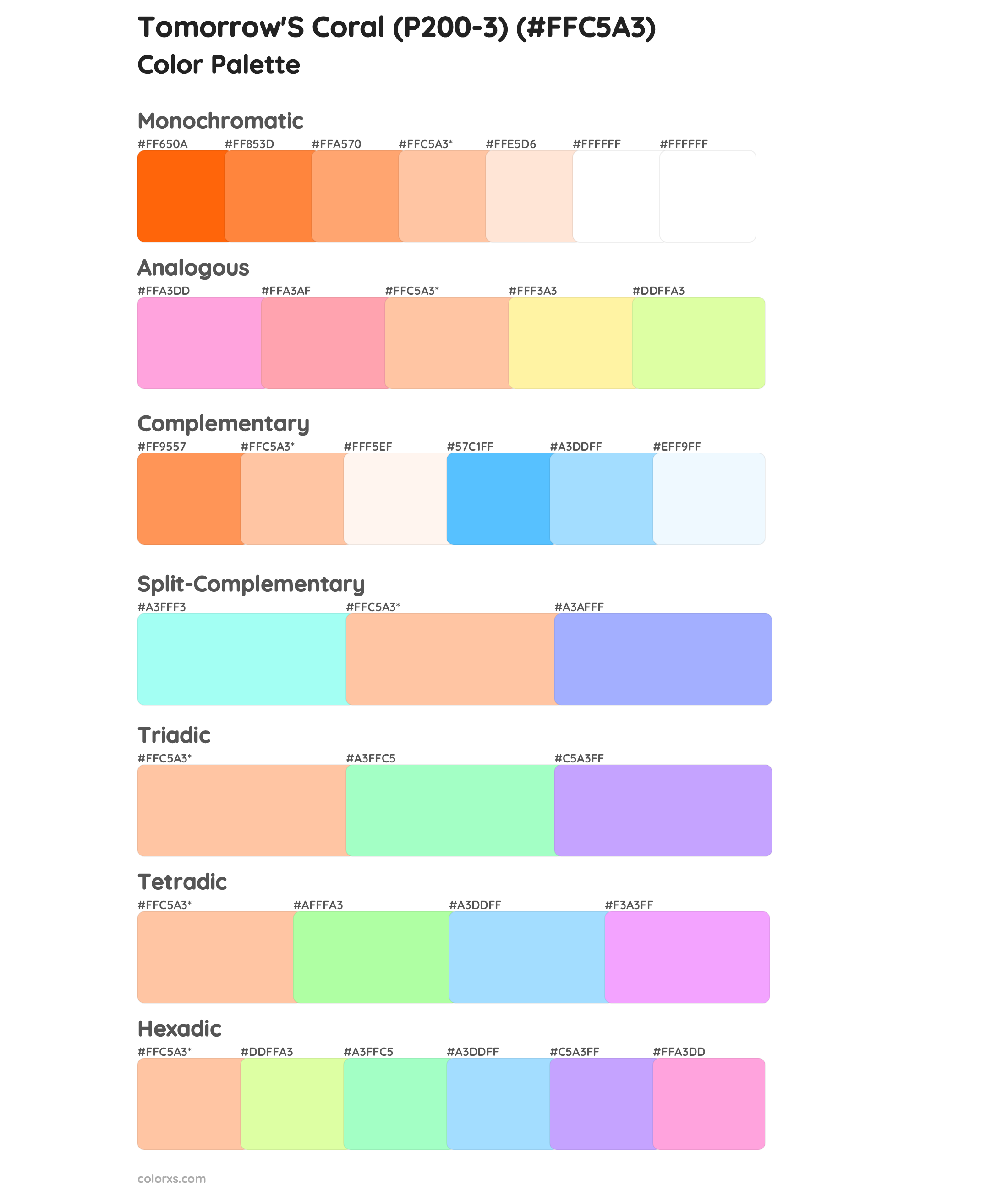 Tomorrow'S Coral (P200-3) Color Scheme Palettes