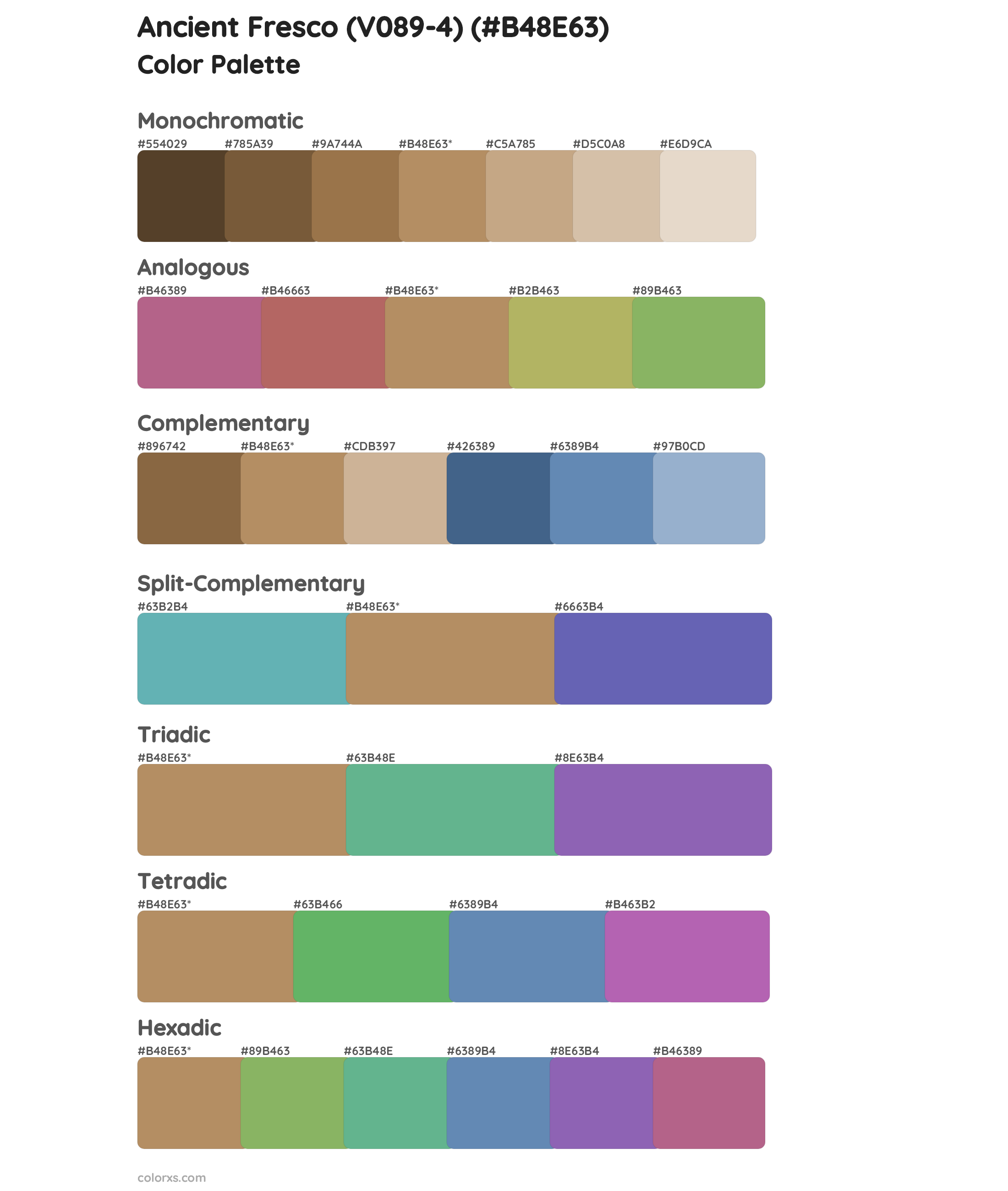 Ancient Fresco (V089-4) Color Scheme Palettes