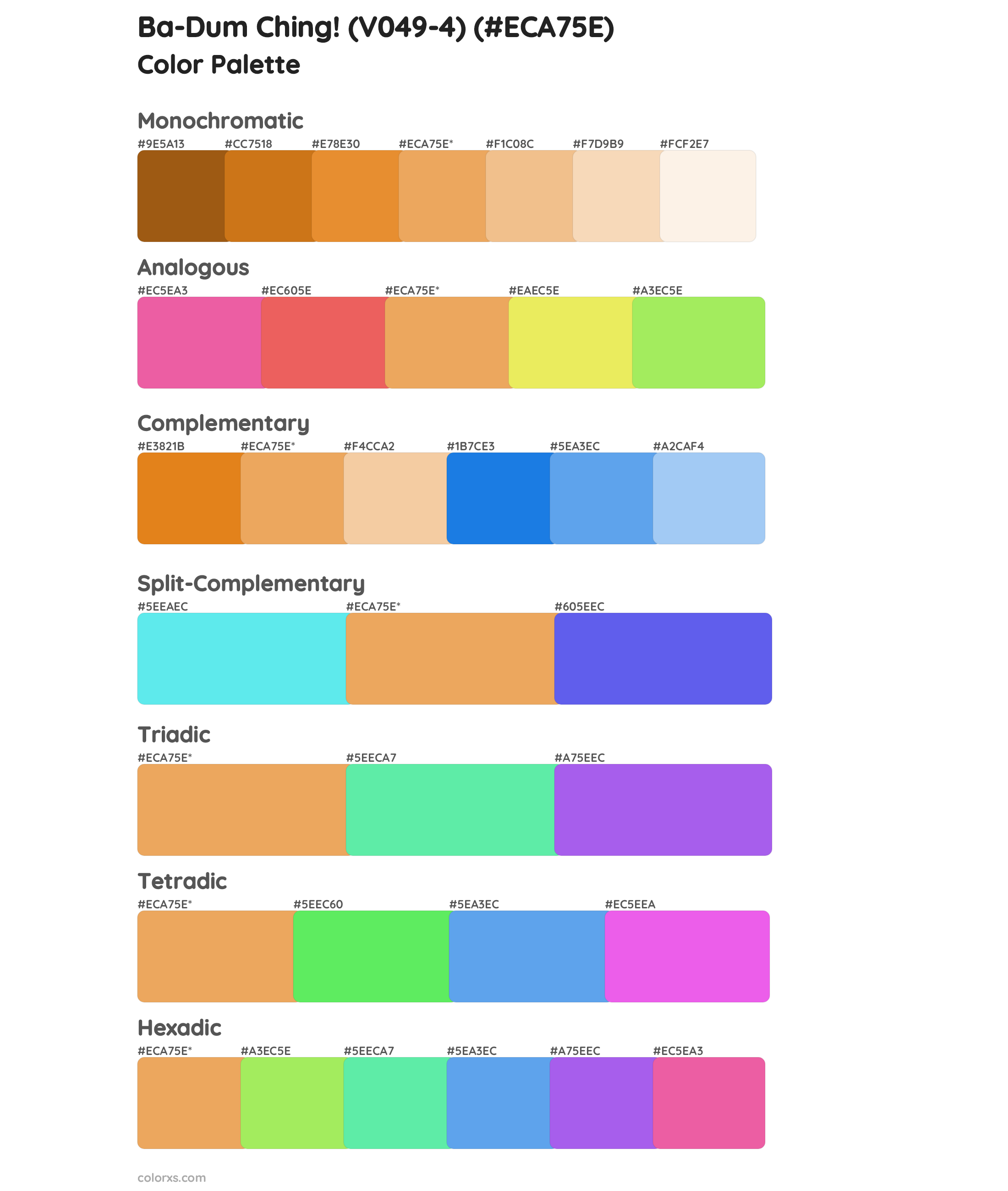 Ba-Dum Ching! (V049-4) Color Scheme Palettes