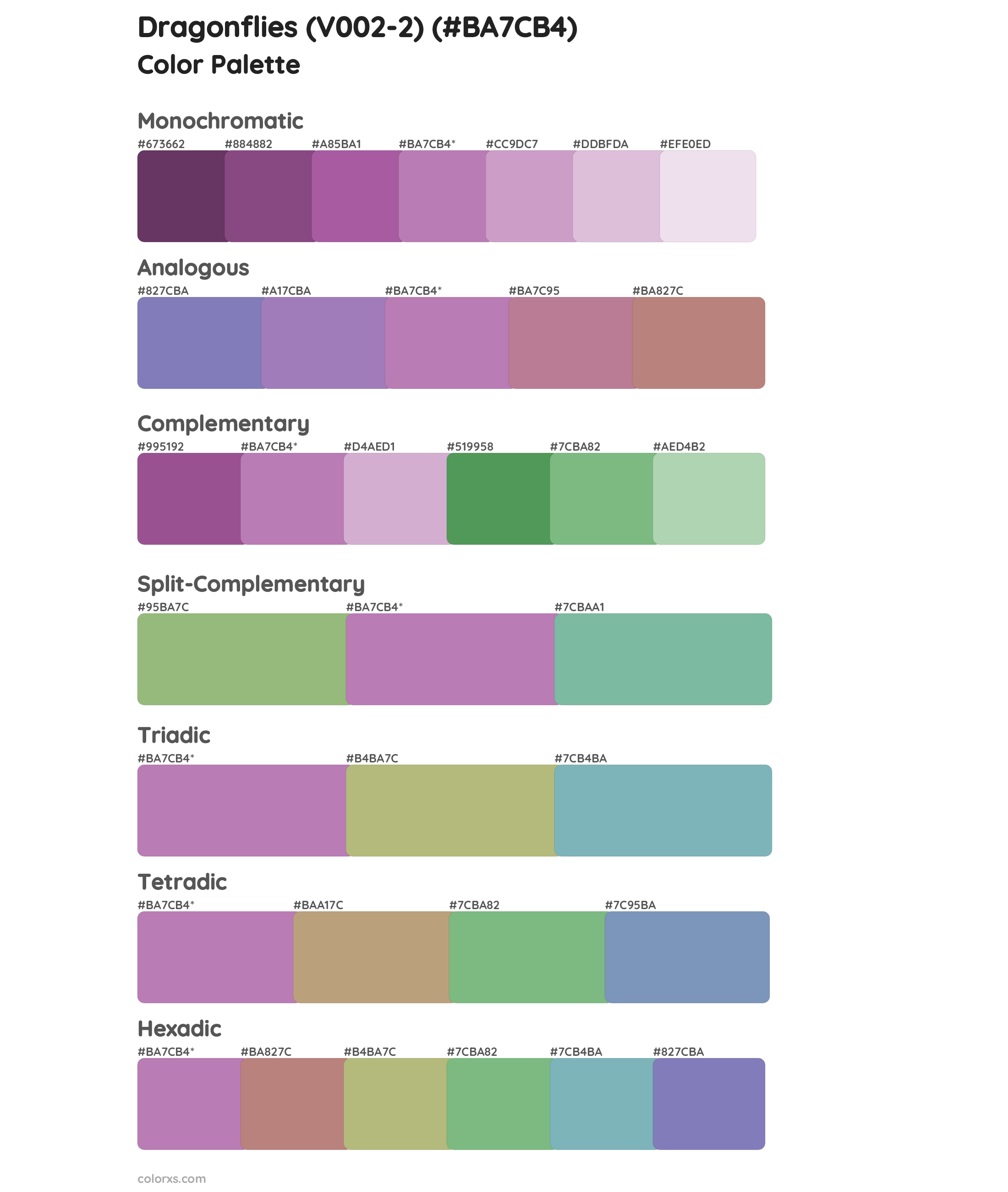 Dragonflies (V002-2) Color Scheme Palettes