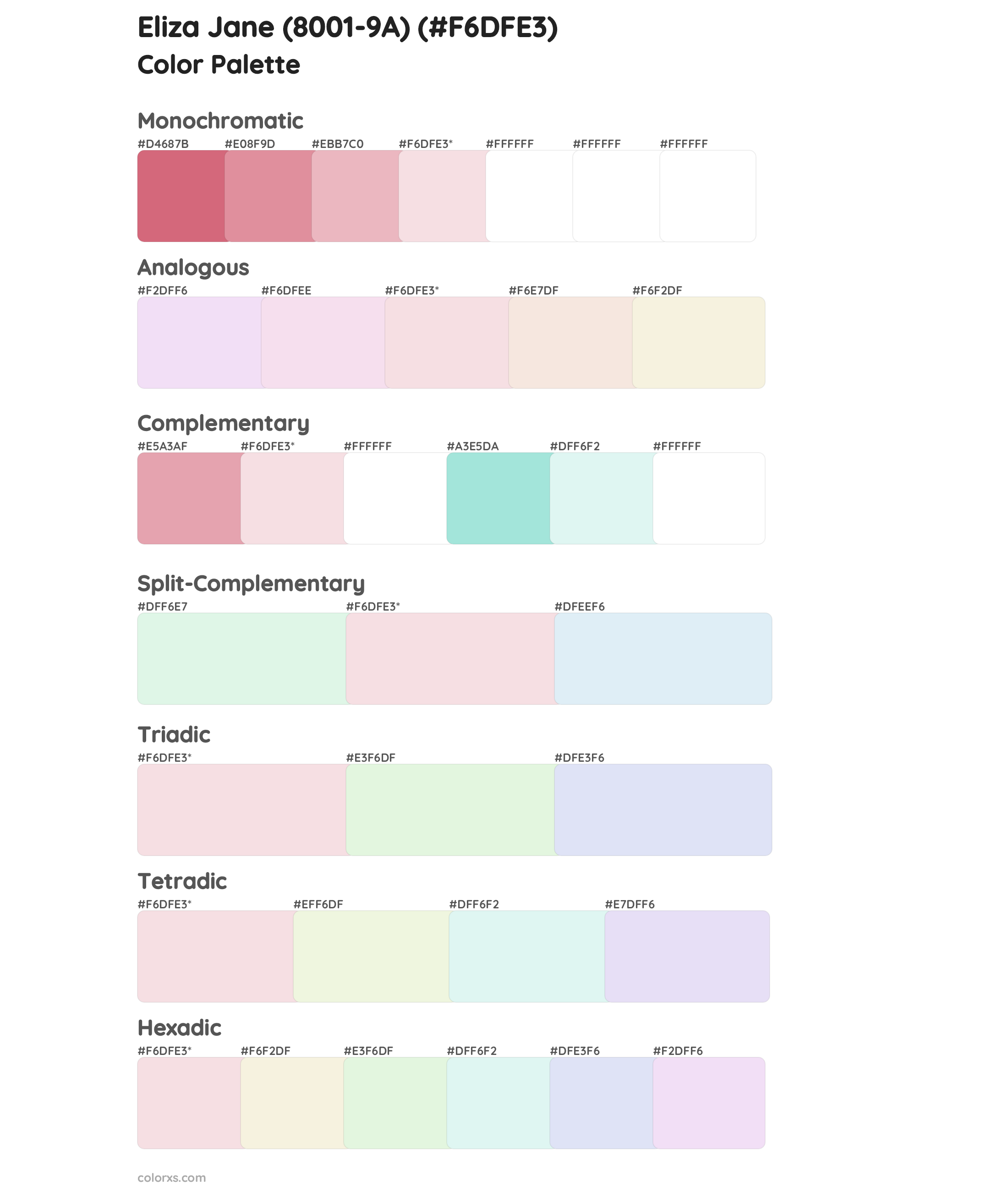 Eliza Jane (8001-9A) Color Scheme Palettes