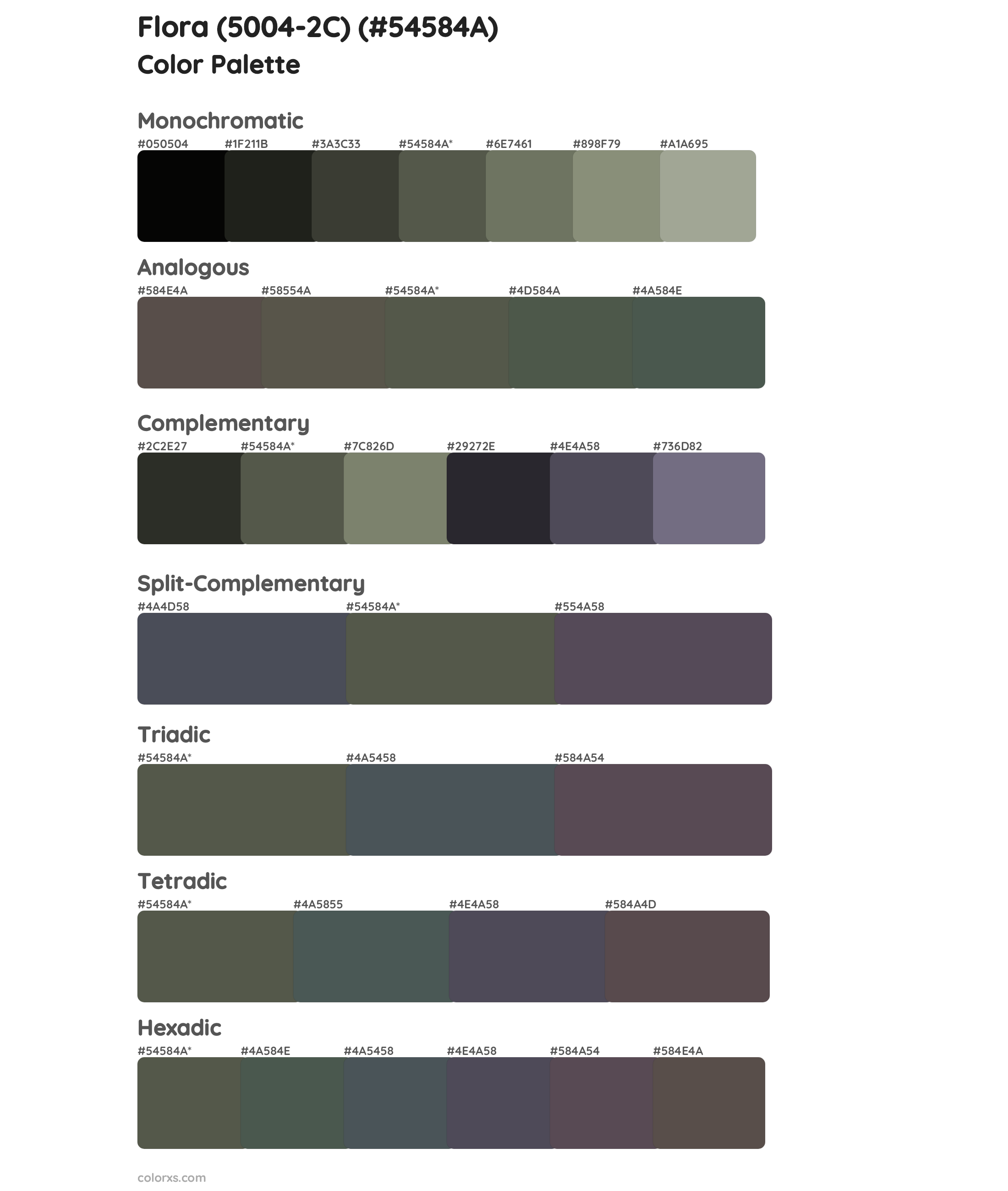 Flora (5004-2C) Color Scheme Palettes