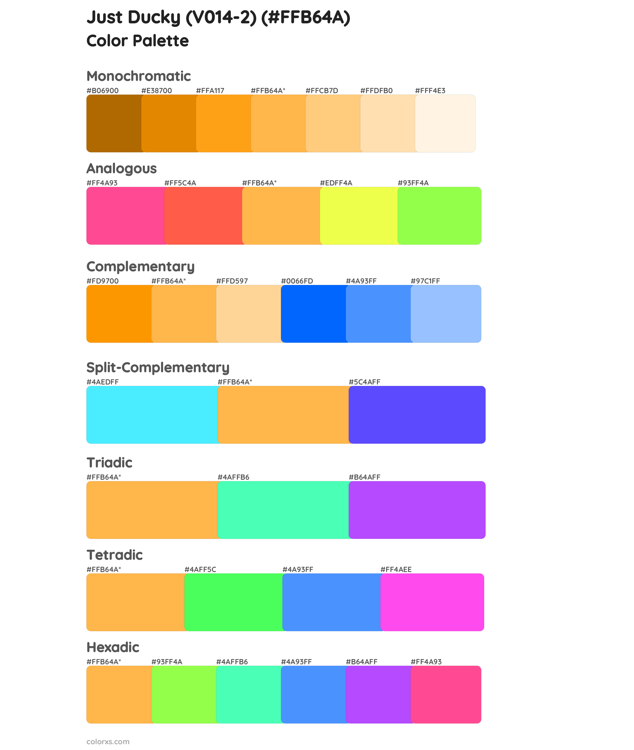 Just Ducky (V014-2) Color Scheme Palettes