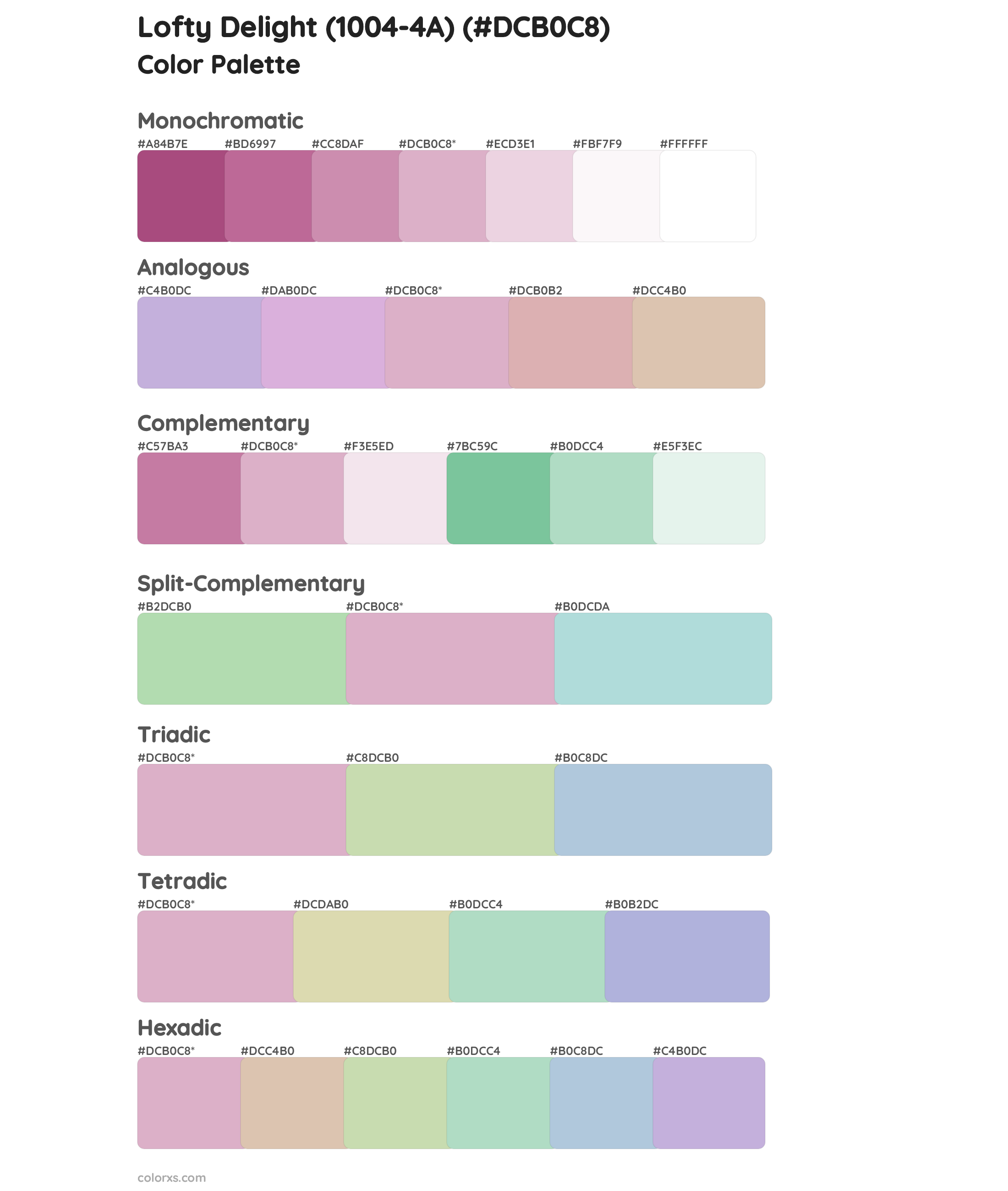 Lofty Delight (1004-4A) Color Scheme Palettes