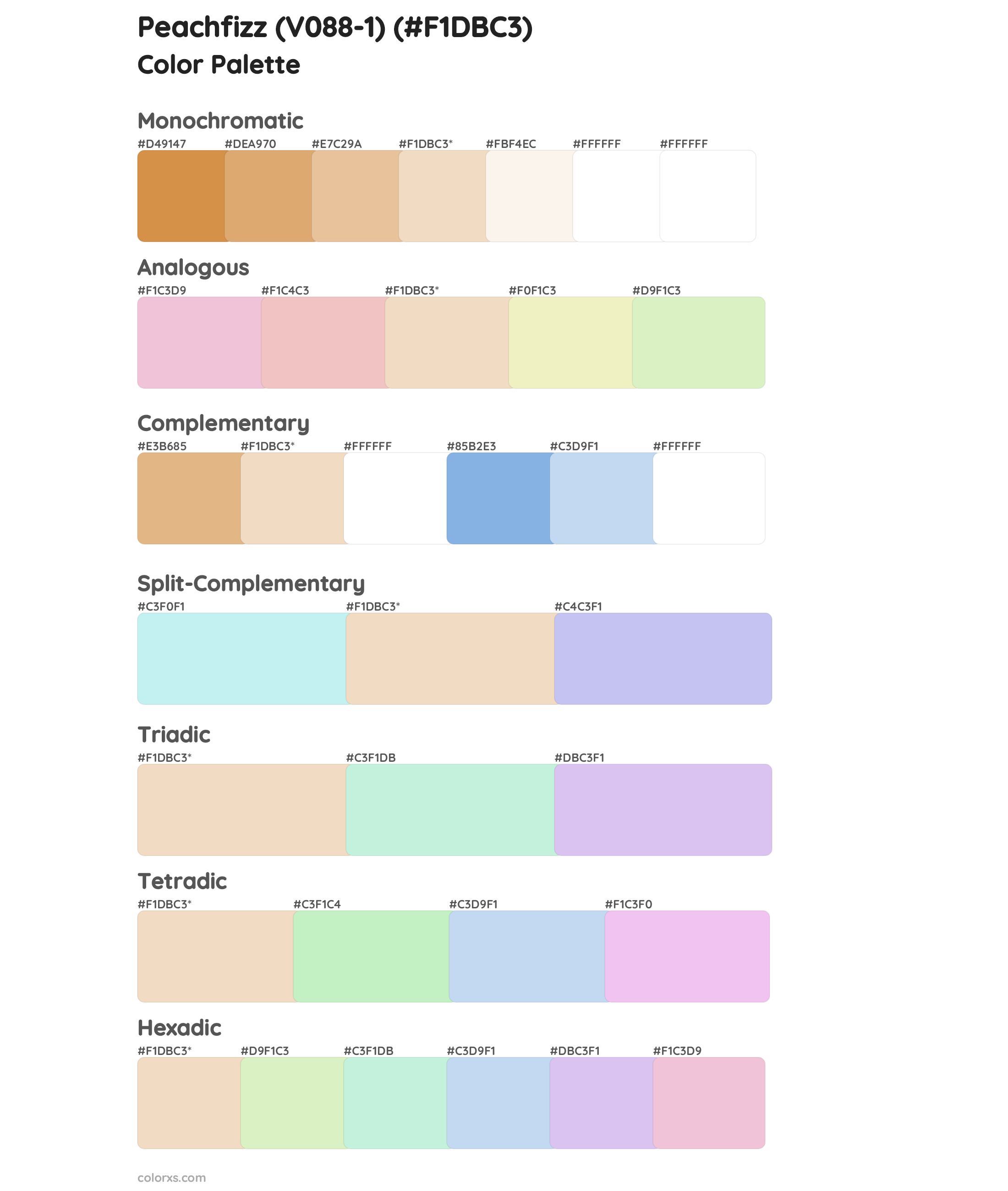 Peachfizz (V088-1) Color Scheme Palettes